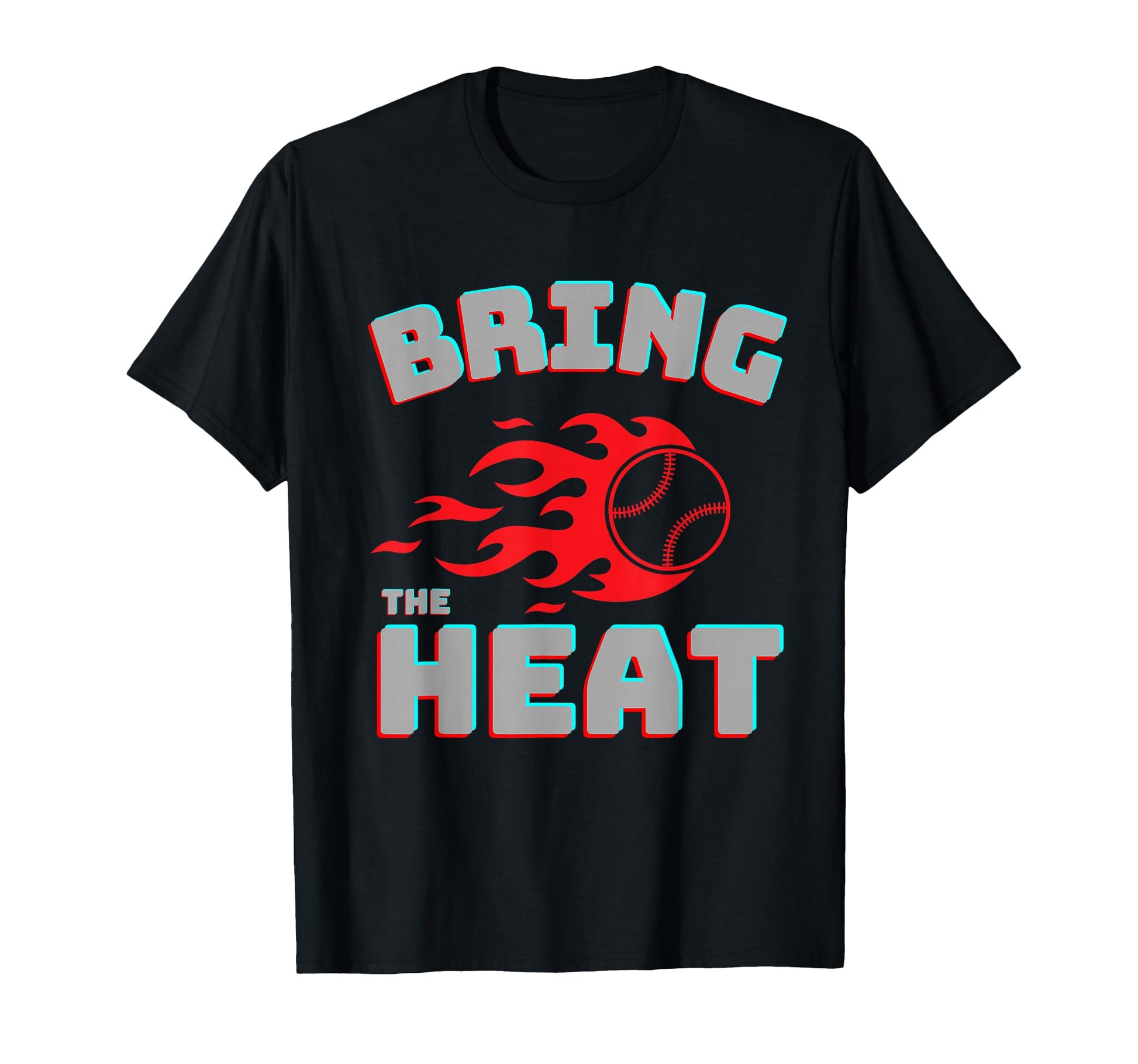 Baseball Bring Heat Fireball T-Shirt - Casual Everyday Wear Unisex - T-Shirt, Sweatshirt, Hoodie