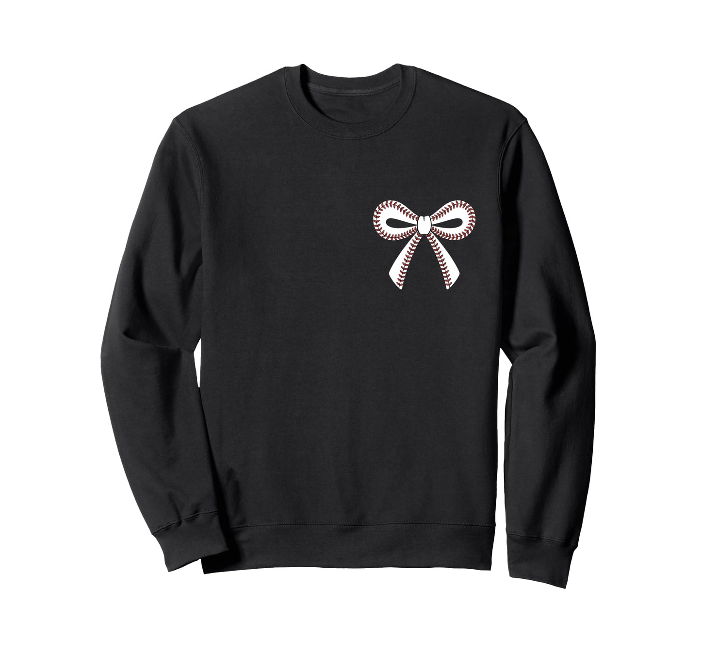 Baseball Bow Baseball Mom Mama Sweatshirt - Unique Graphic Unisex - T-Shirt, Sweatshirt, Hoodie