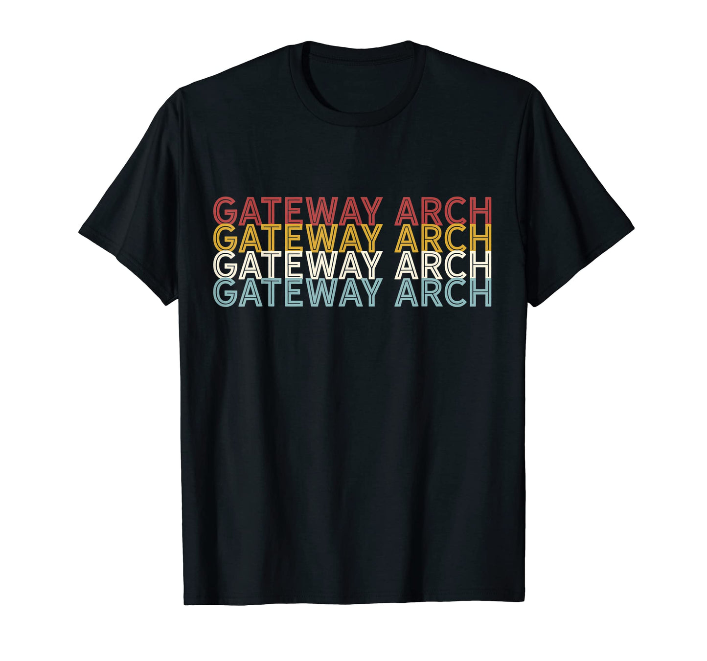 70S Usa Gateway Arch National Park T-Shirt - Minimalist Print Unisex - T-Shirt, Sweatshirt, Hoodie