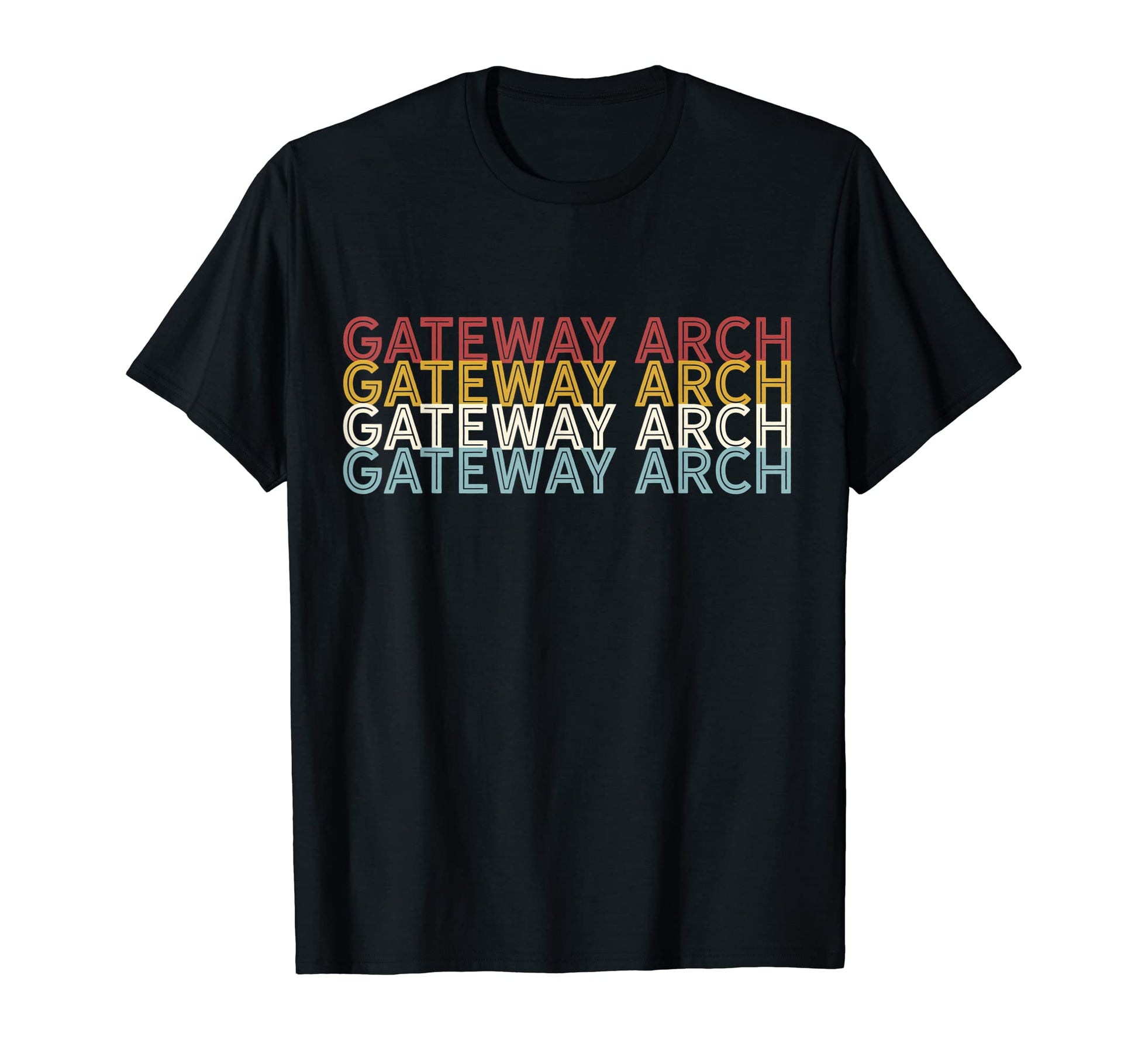 70S Usa Gateway Arch National Park T-Shirt - Minimalist Print Unisex - T-Shirt, Sweatshirt, Hoodie
