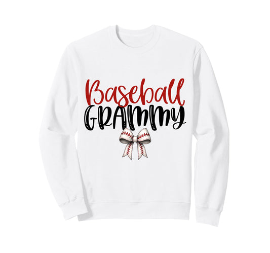 Baseball Grammy Coquette Bow Game Day Sweatshirt - Aesthetic Graphic Unisex - T-Shirt, Sweatshirt, Hoodie