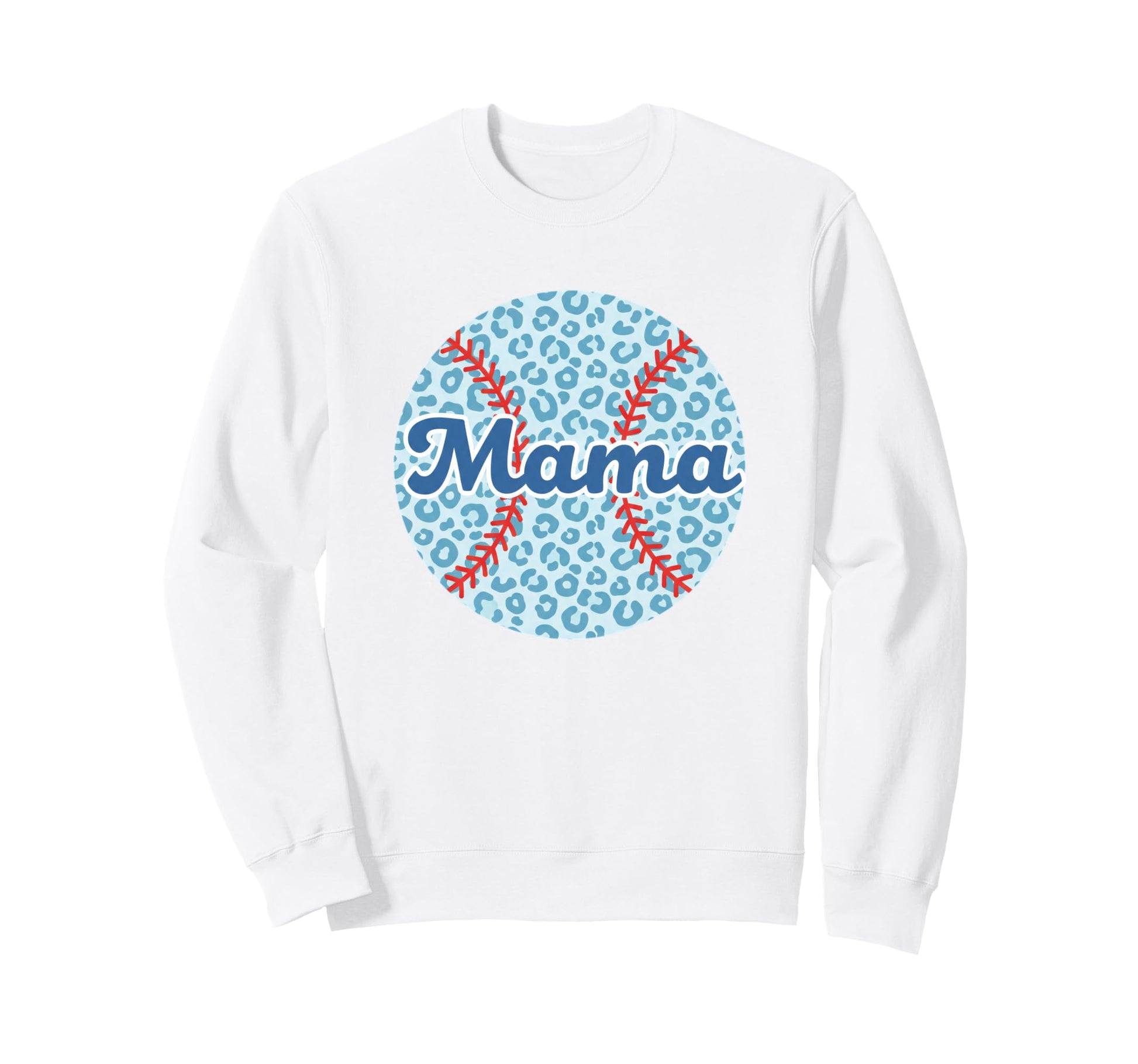 Mama Leopard Baseball Mom Circle Sweatshirt - Streetwear Style Unisex - T-Shirt, Sweatshirt, Hoodie