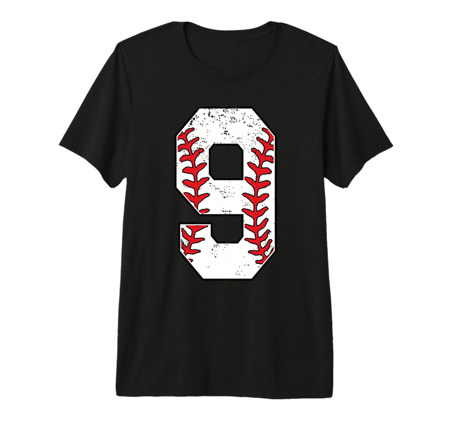Number 9 Baseball 9 Jersey Number Baseball T-Shirt - Unique Graphic Unisex - T-Shirt, Sweatshirt, Hoodie