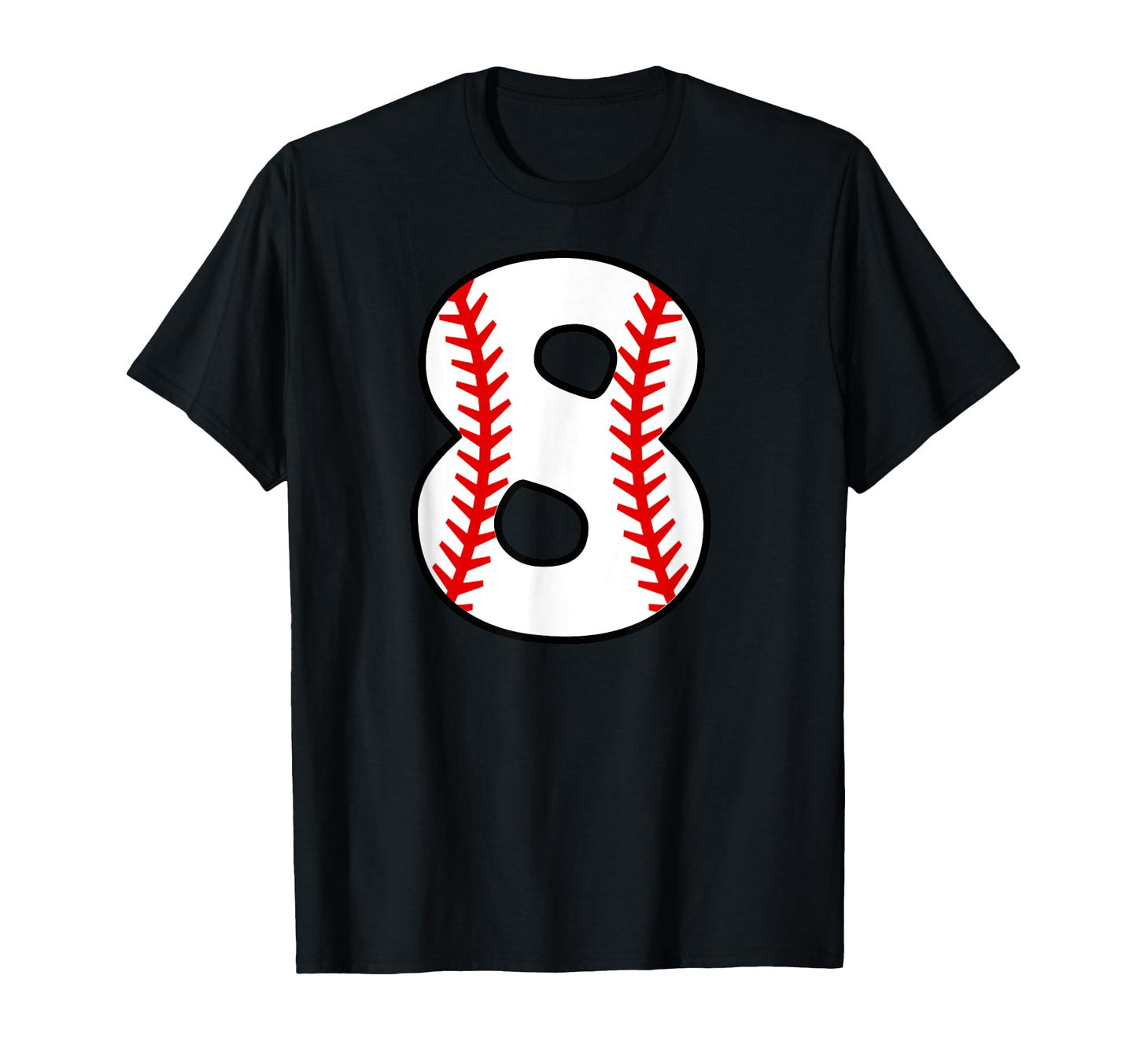 Eight Birthday 8Th Baseball Number T-Shirt - Aesthetic Graphic for Adults - T-Shirt, Sweatshirt, Hoodie
