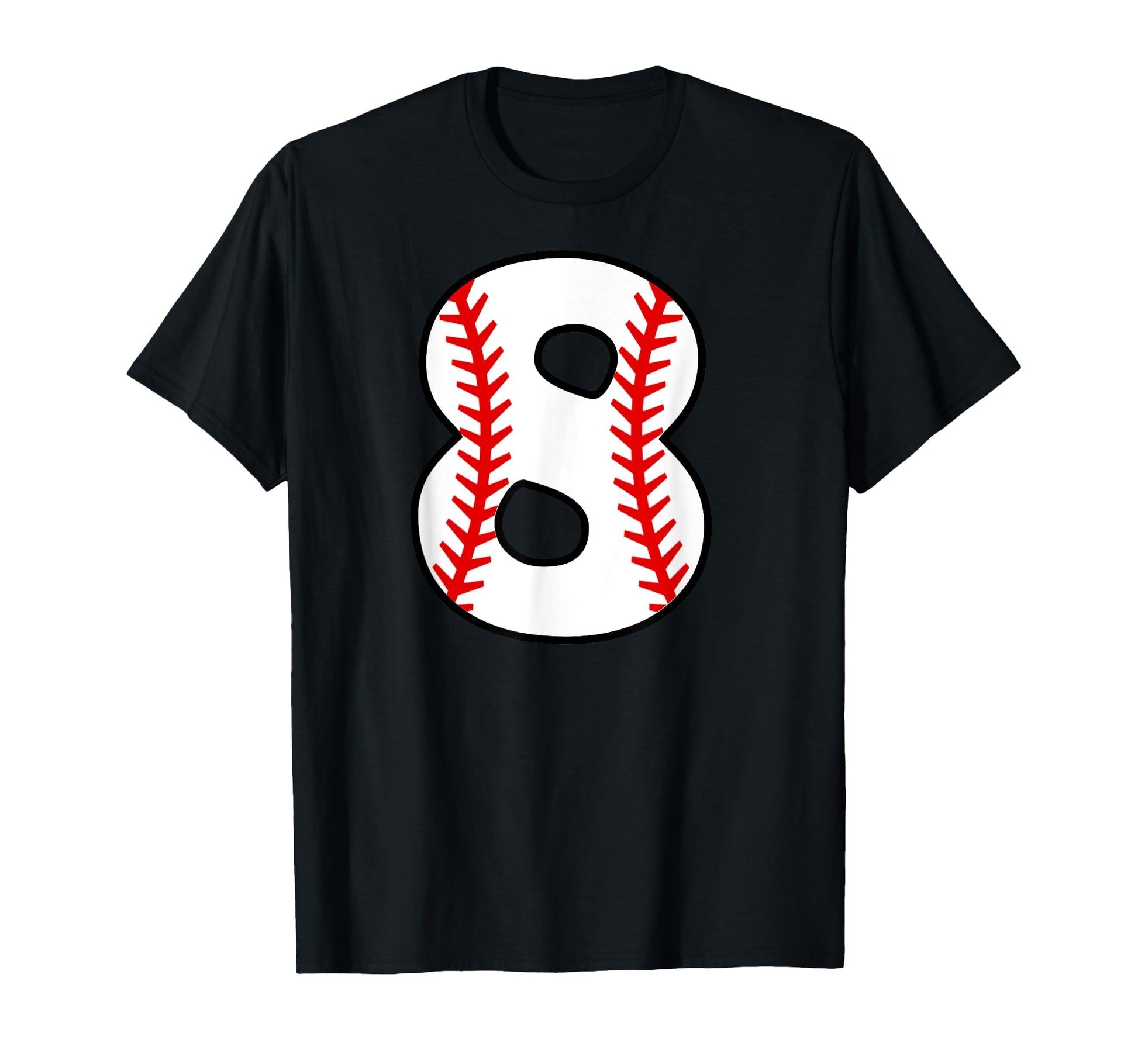 Eight Birthday 8Th Baseball Number T-Shirt - Aesthetic Graphic for Adults - T-Shirt, Sweatshirt, Hoodie