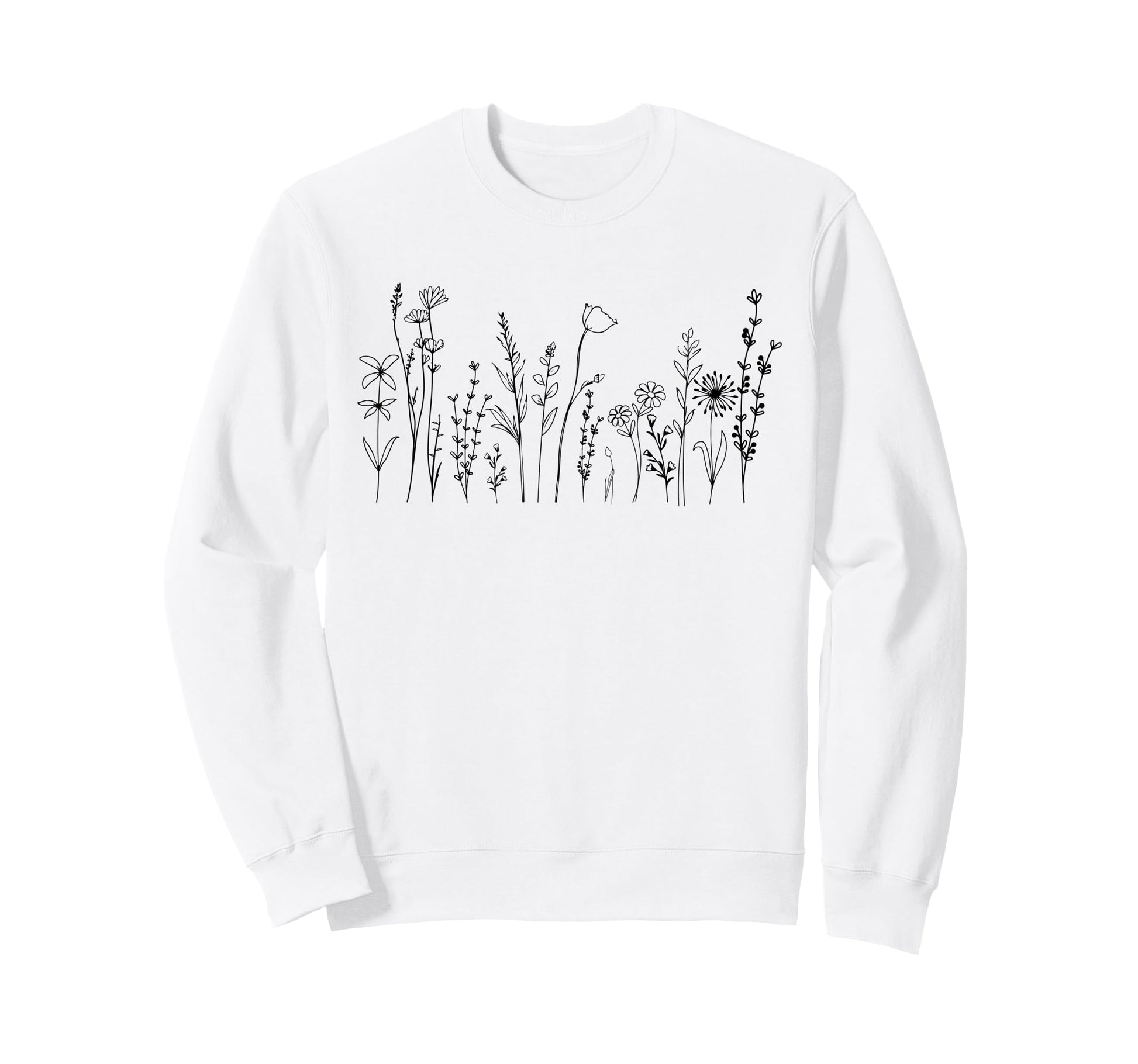 Flower Wildflower Floral Gardening Sweatshirt - Minimalist Print Unisex - T-Shirt, Sweatshirt, Hoodie