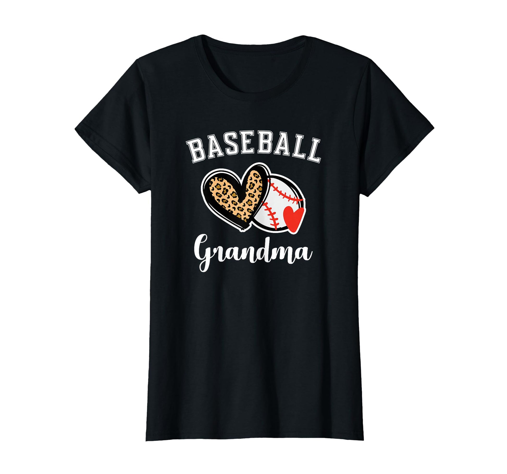 Baseball Grandma Leopard Heart T-Shirt - Streetwear Style Unisex - T-Shirt, Sweatshirt, Hoodie