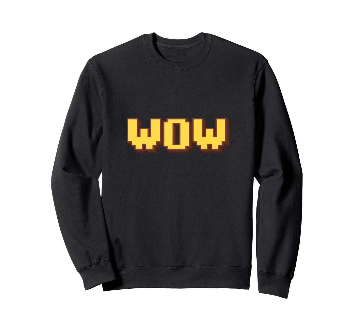 Wow Expression Pixel Art Typography Sweatshirt - Graphic Print Unisex - T-Shirt, Sweatshirt, Hoodie