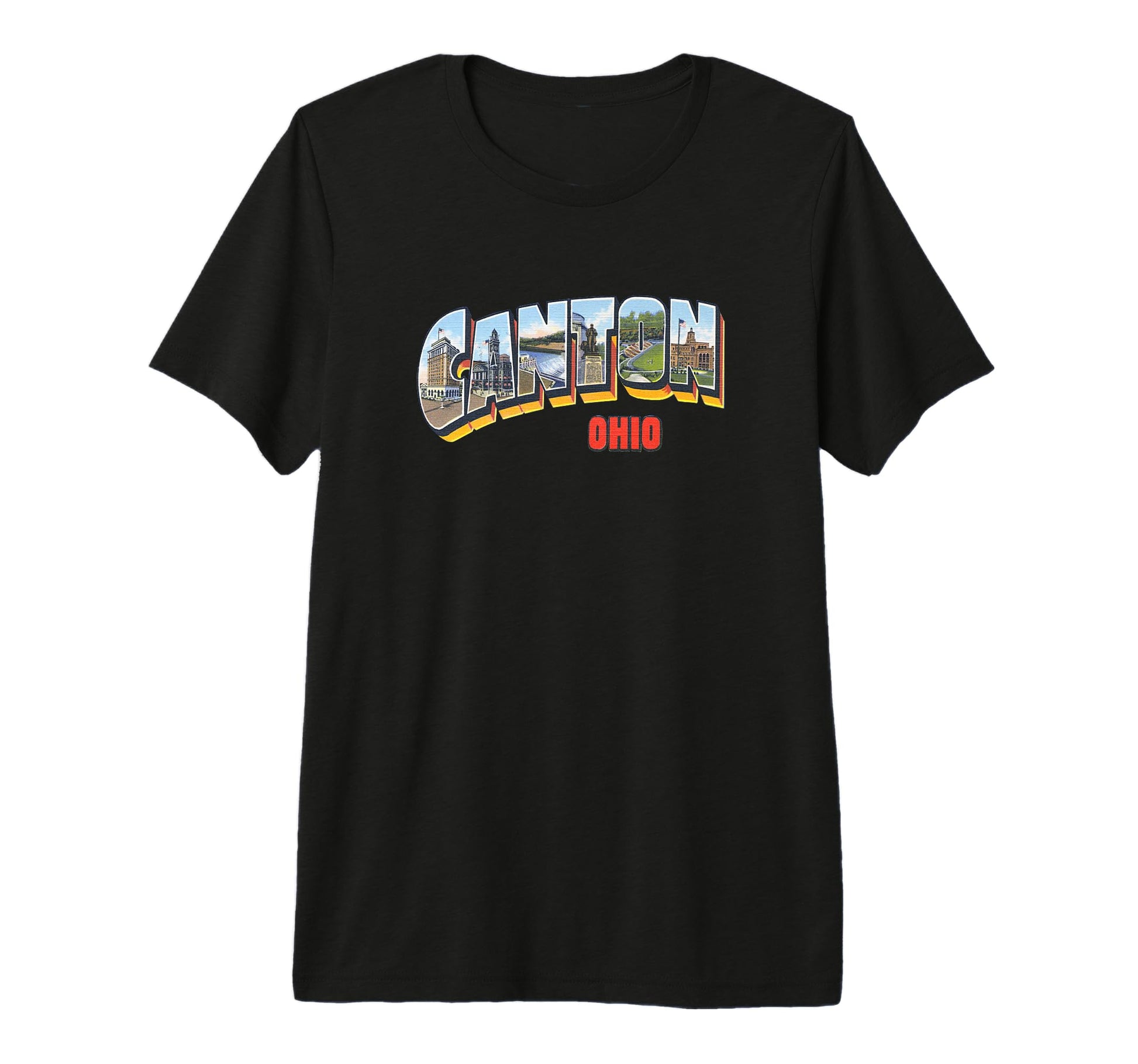 Canton Ohio Oh Usa Souvenir Tri Blend T-Shirt - Minimalist Print Men Women - T-Shirt, Sweatshirt, Hoodie
