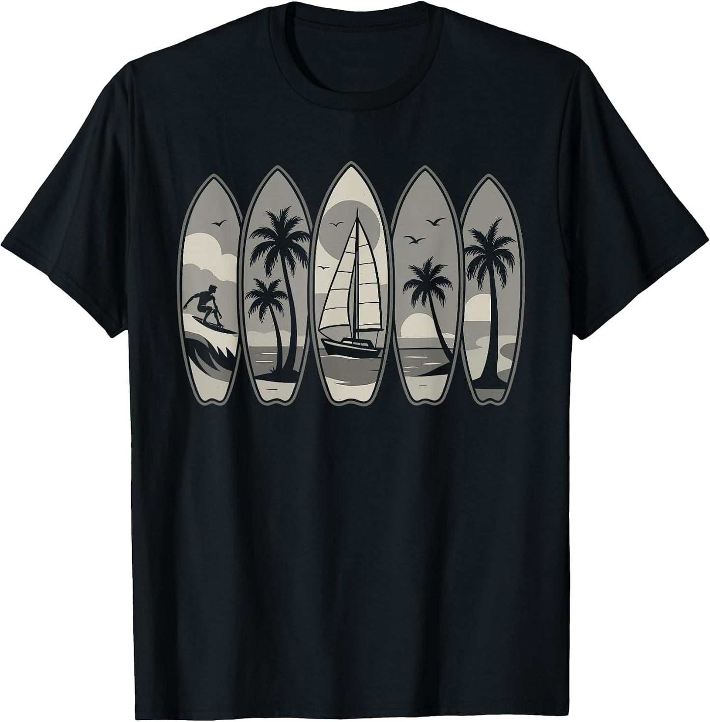 Retro Surfing Vintage Surfboard Surfer - Adult & Kids T-Shirts, Sweatshirts & Hoodies apparel design preview 1