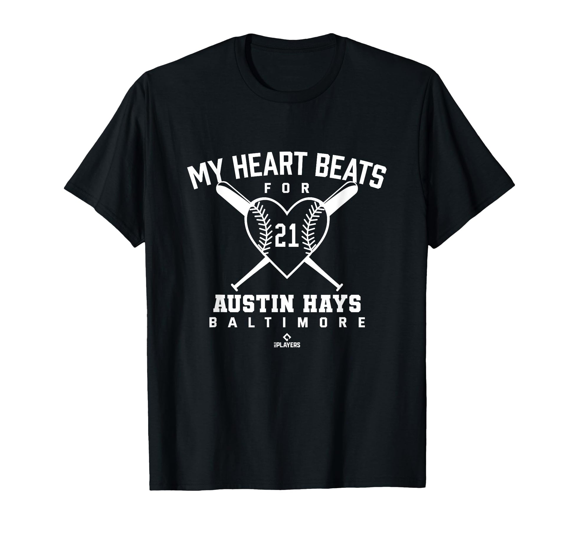 My Heart Beats Austin Hays Baseball T-Shirt - Custom Art Print for Adults - T-Shirt, Sweatshirt, Hoodie