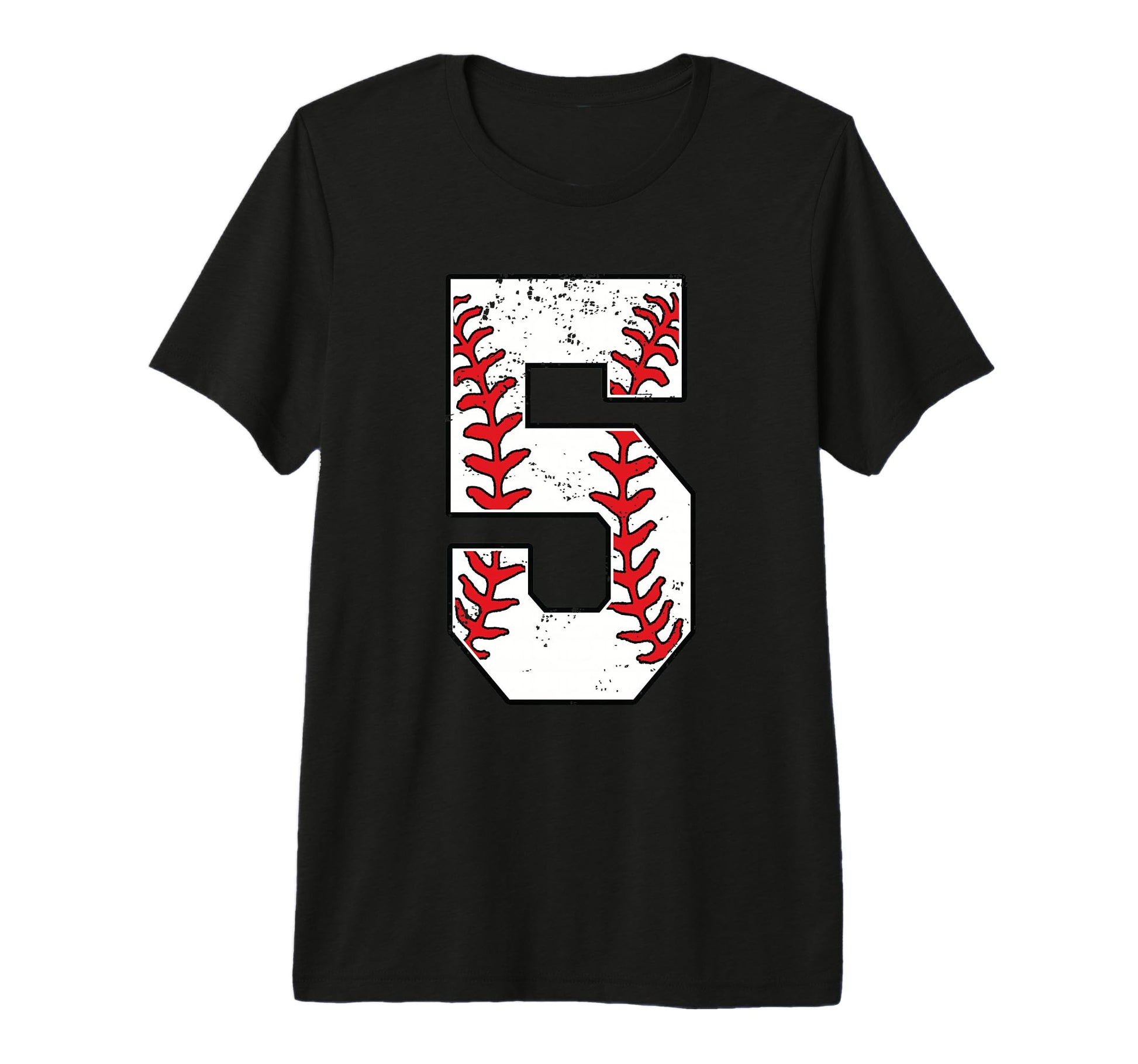 Number 5 Baseball 5 Jersey Number T-Shirt - Custom Art Print Men Women - T-Shirt, Sweatshirt, Hoodie