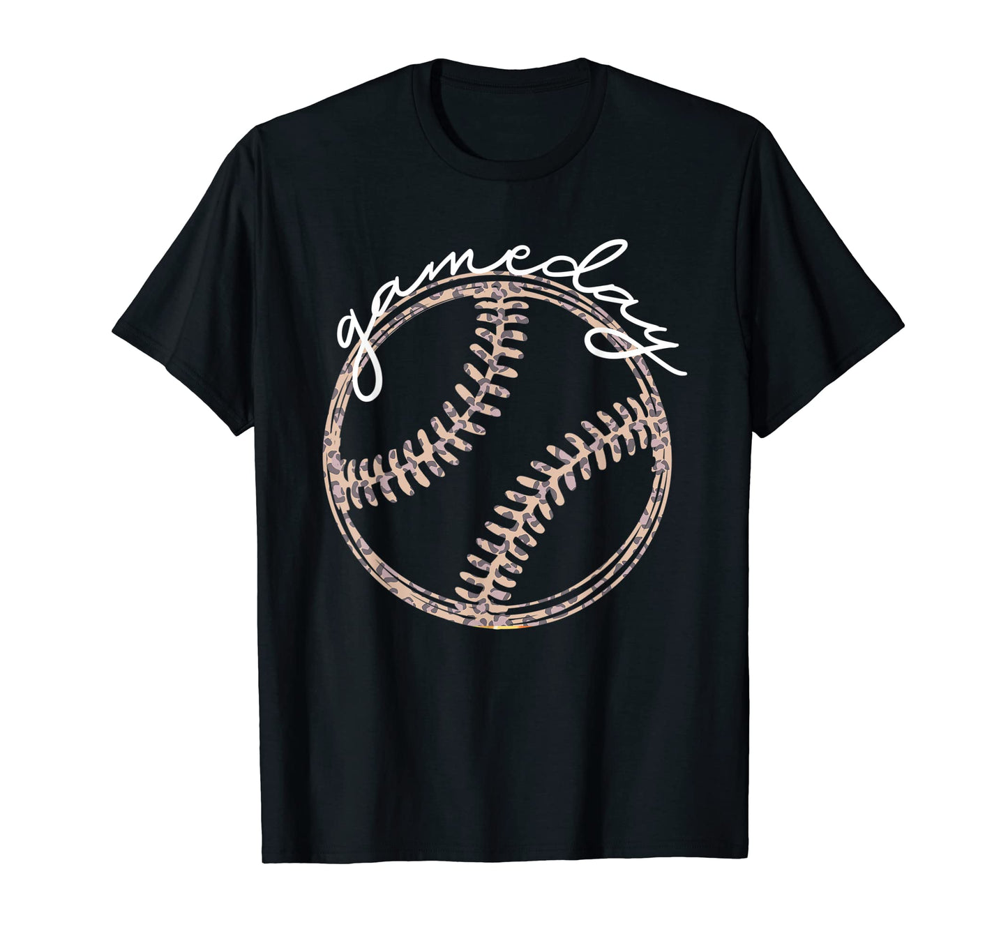 Game Day Baseball Softball Leopard Life T-Shirt - Custom Art Print Unisex - T-Shirt, Sweatshirt, Hoodie