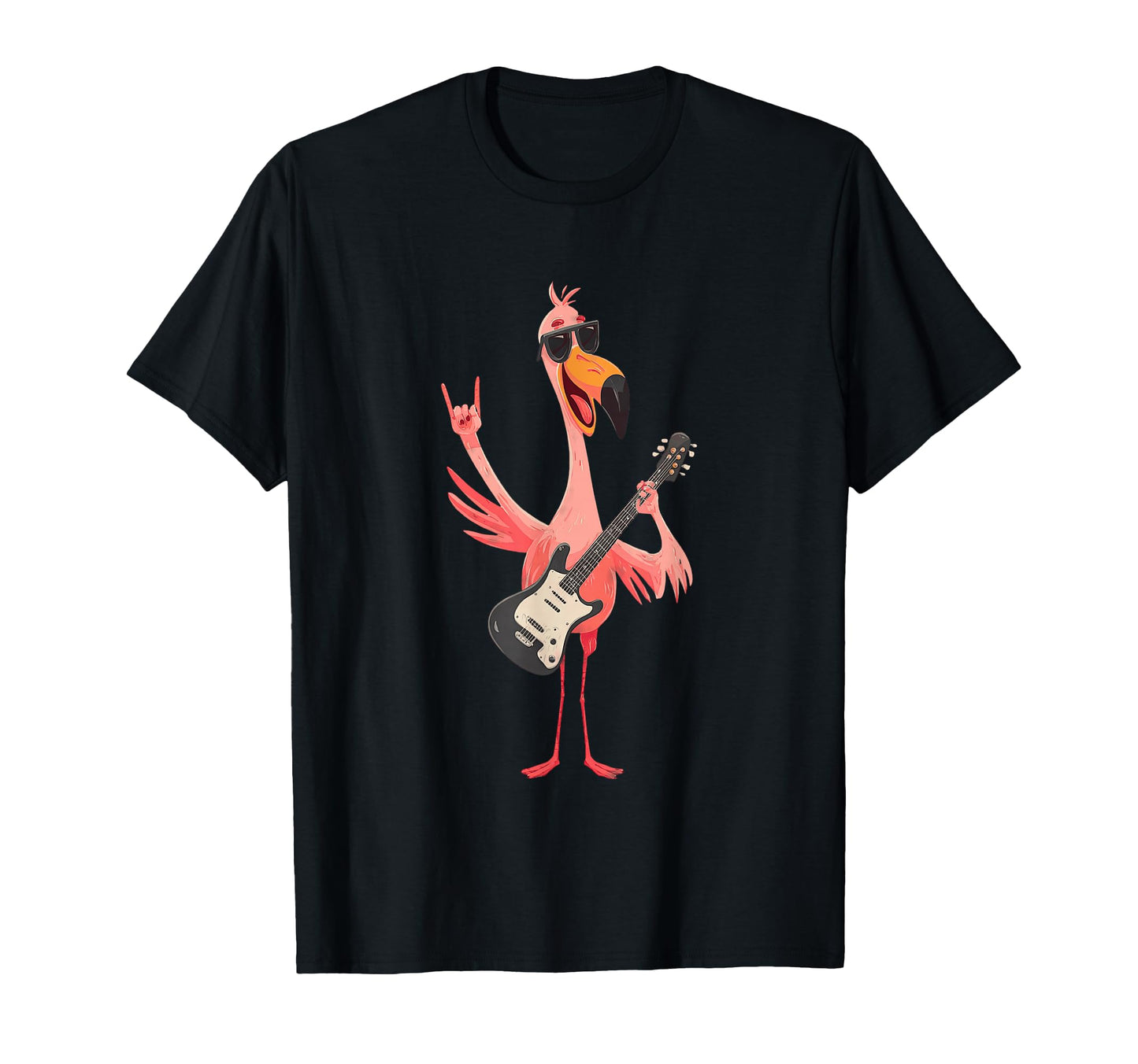 Flamingo Rock Music Funny Bird Quirky T-Shirt - Novelty Apparel Men Women - T-Shirt, Sweatshirt, Hoodie