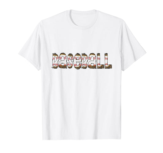 Baseball Cheetah Leopard Baseball T-Shirt - Novelty Apparel Unisex - T-Shirt, Sweatshirt, Hoodie
