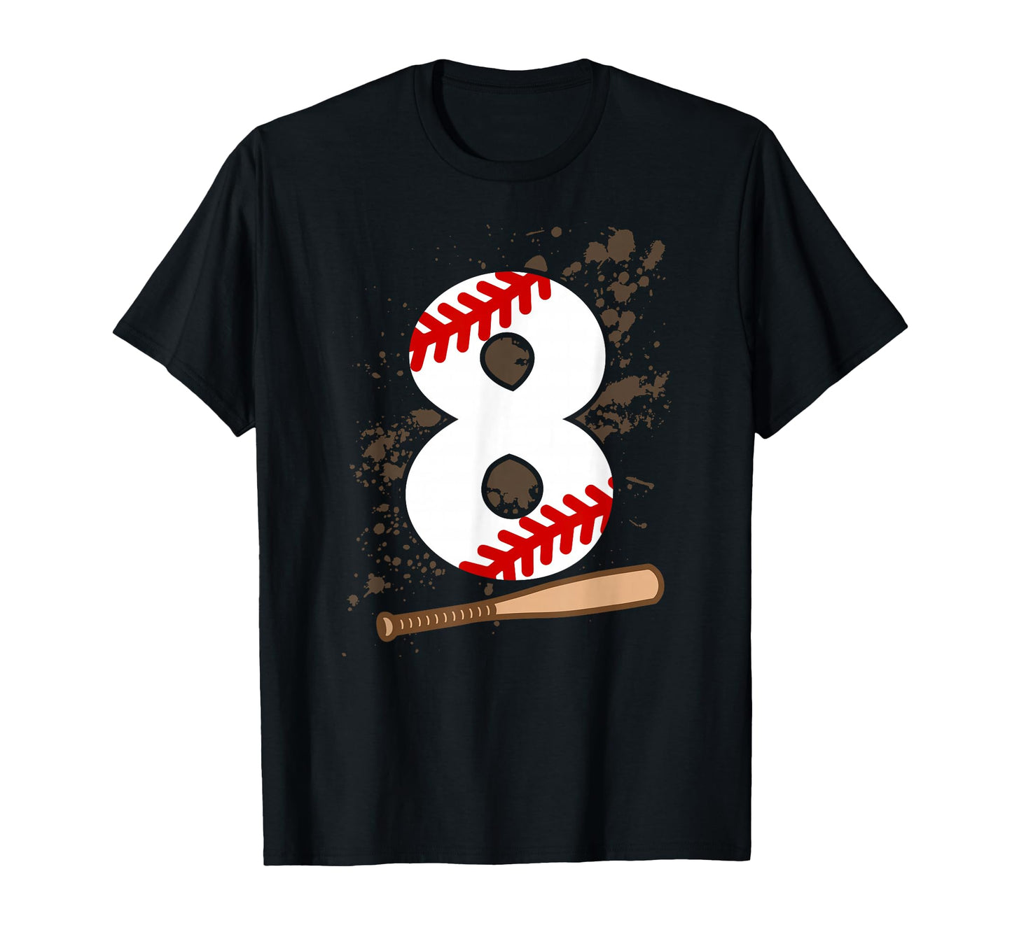 8Th Birthday Baseball 8 Years Old Baseball T-Shirt - Trendy Graphic Unisex - T-Shirt, Sweatshirt, Hoodie