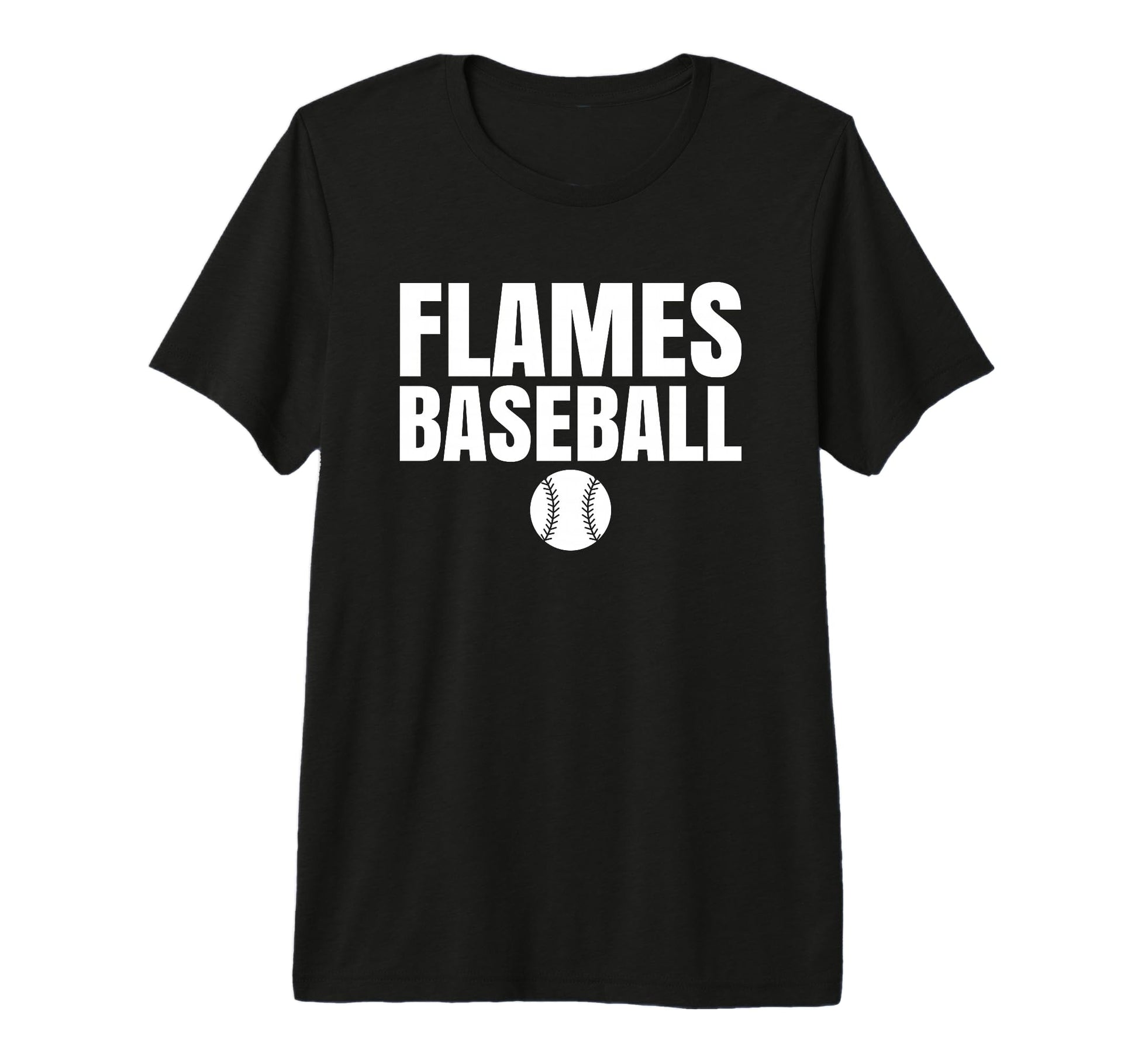 Flames Lodi Baseball Tri Blend T-Shirt - Novelty Apparel Unisex - T-Shirt, Sweatshirt, Hoodie