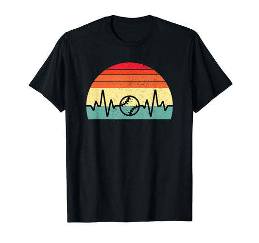 Baseball Heartbeat T-Shirt - Fun Novelty Design Unisex - T-Shirt, Sweatshirt, Hoodie