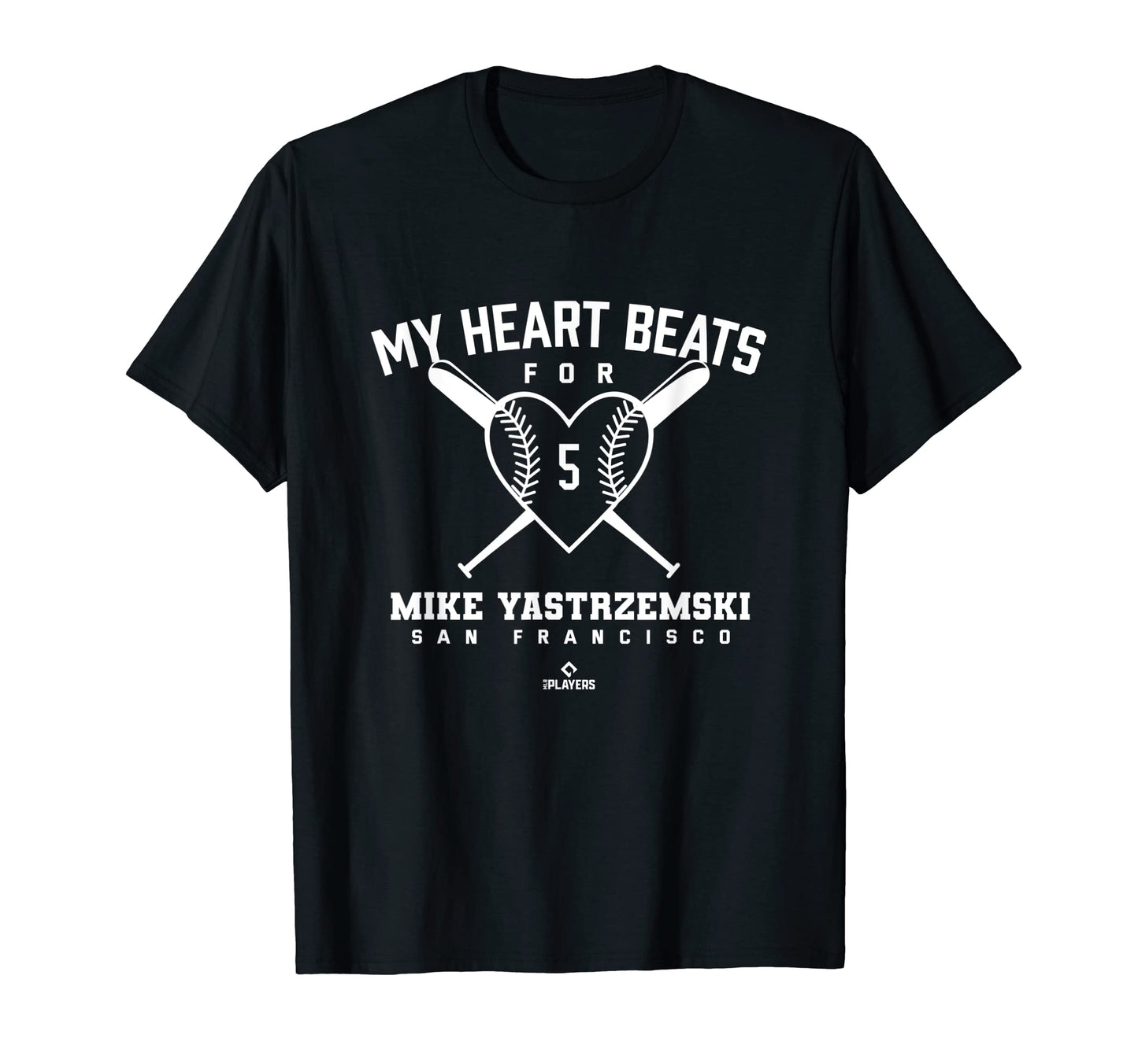 My Heart Beats Mike Yastrzemski Baseball T-Shirt - Graphic Print Men Women - T-Shirt, Sweatshirt, Hoodie