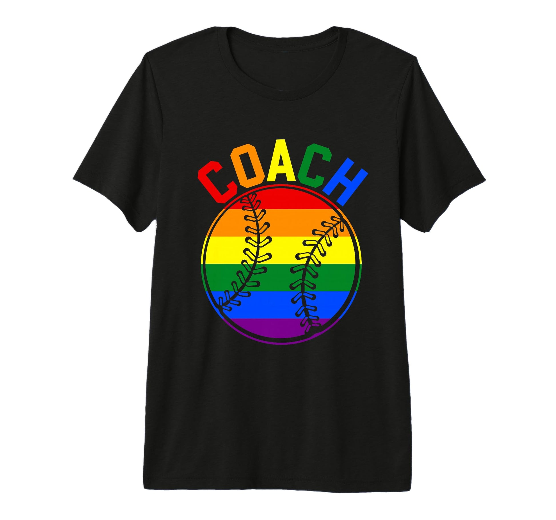 Coach Rainbow Baseball Coach Sport T-Shirt - Casual Everyday Wear Unisex - T-Shirt, Sweatshirt, Hoodie