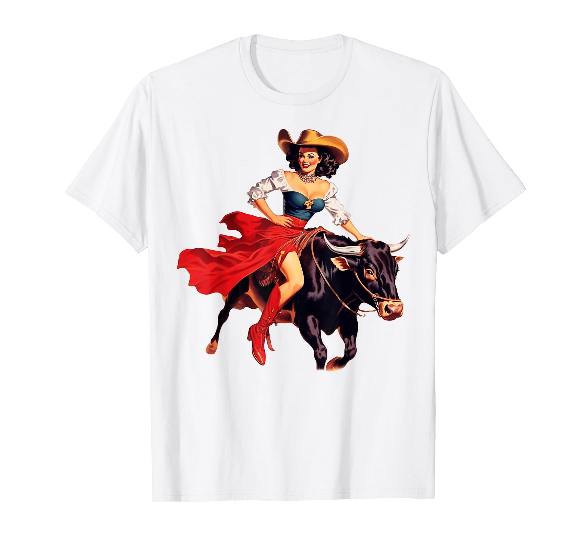 Cowboy Rodeo Horse Riding Usa T-Shirt - Casual Everyday Wear for Adults - T-Shirt, Sweatshirt, Hoodie