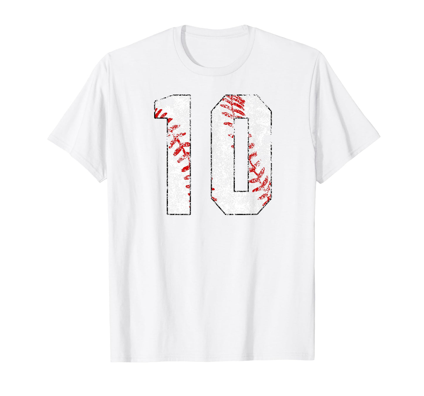 Distressed Baseball Number 10 Jersey T-Shirt - Minimalist Print Men Women - T-Shirt, Sweatshirt, Hoodie