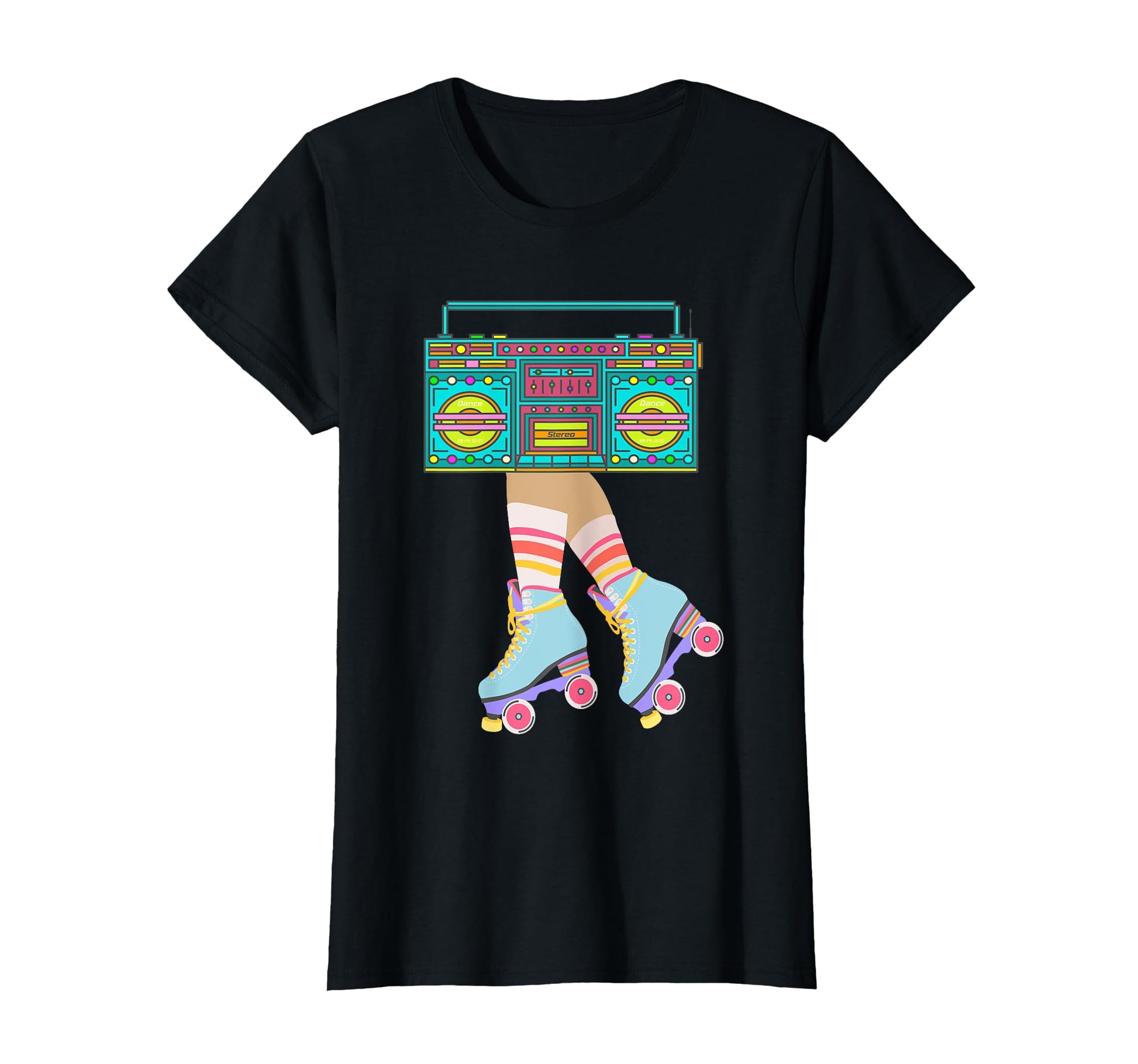 Roller Skates Funny 80S 90S Roller Disco T-Shirt - Custom Art Print Unisex - T-Shirt, Sweatshirt, Hoodie