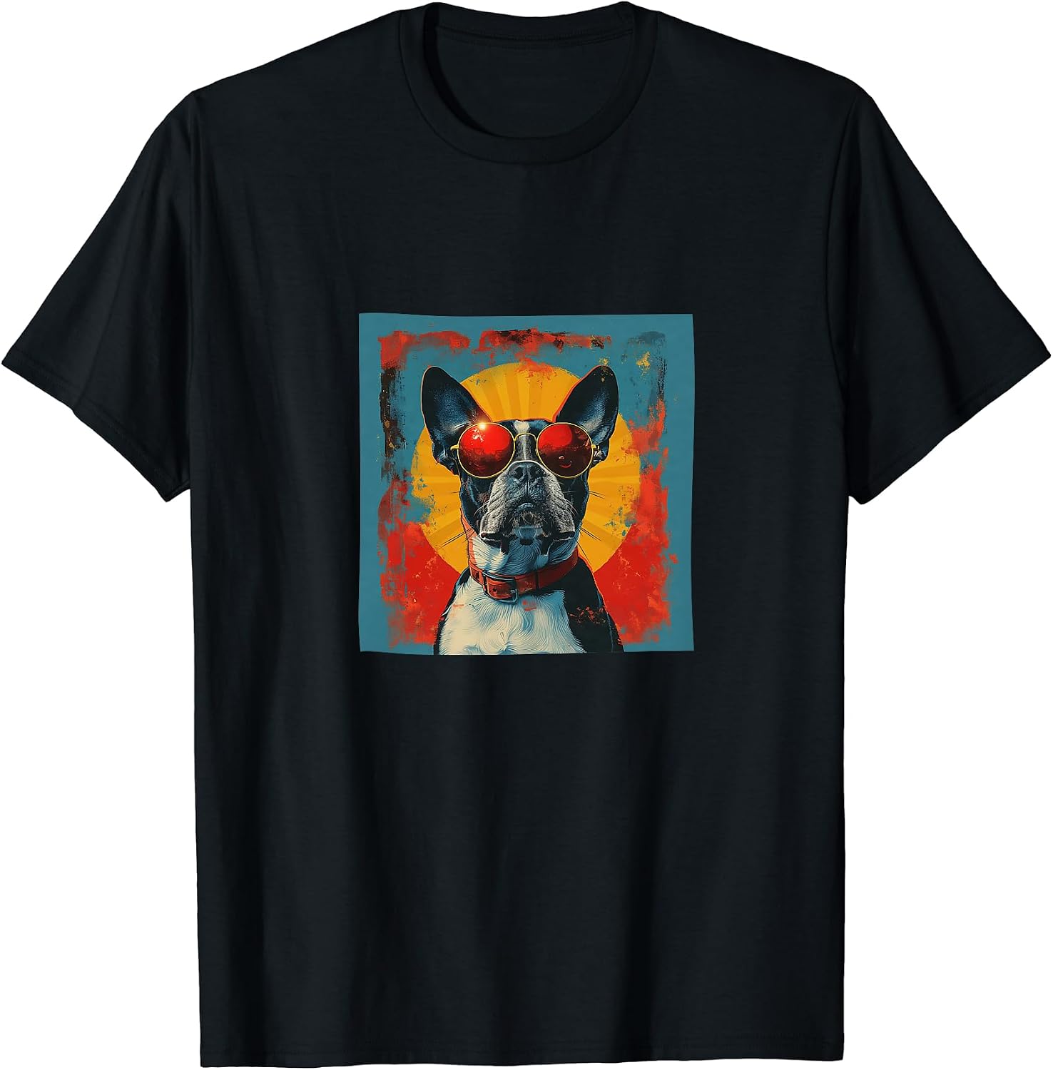 Boston Terrier Sunglasses Retro Colorful Merch - Adult & Kids T-Shirts, Sweatshirts & Hoodies apparel design preview 1