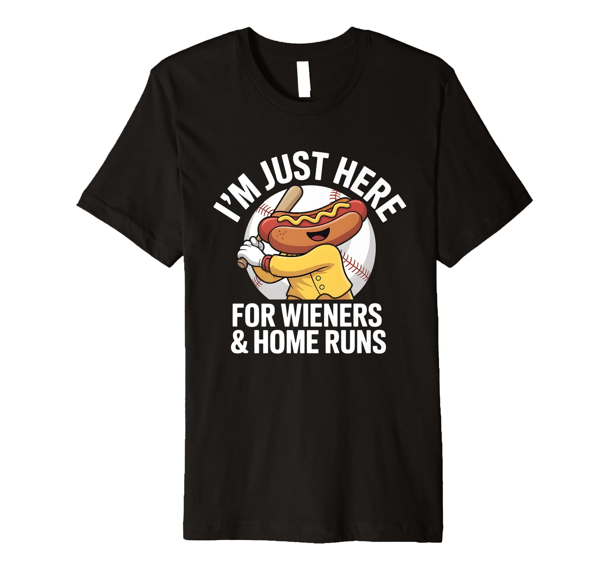 Funny Baseball Hotdogs And Homeruns T-Shirt - Custom Art Print for Adults - T-Shirt, Sweatshirt, Hoodie