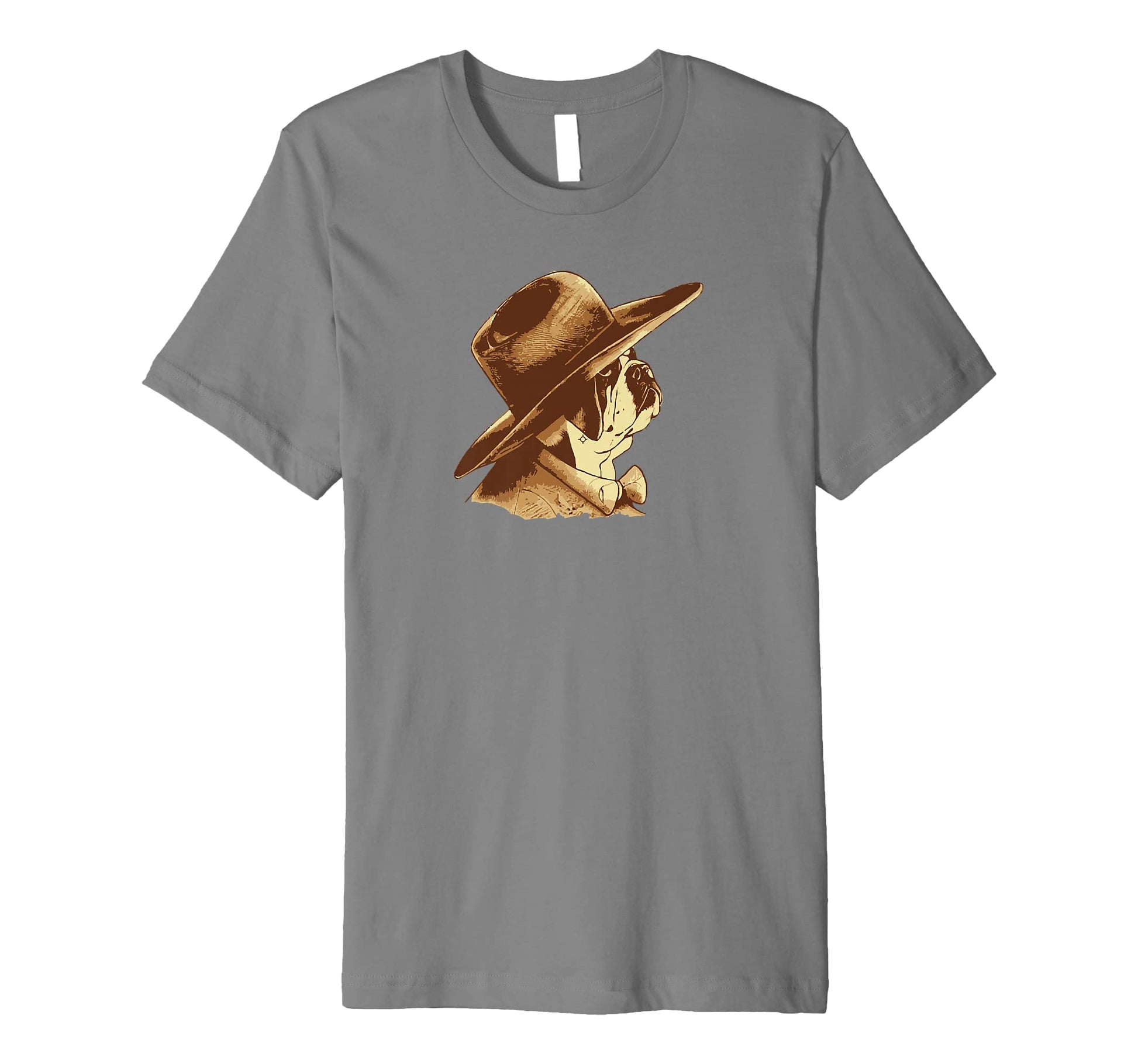 English Bulldog Puppy Cowboy Funny Dog T-Shirt - Graphic Print Unisex - T-Shirt, Sweatshirt, Hoodie