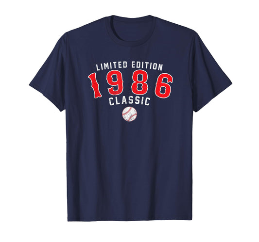 40 Year Old 1986 Baseball 40Th T-Shirt - Minimalist Print for Adults - T-Shirt, Sweatshirt, Hoodie