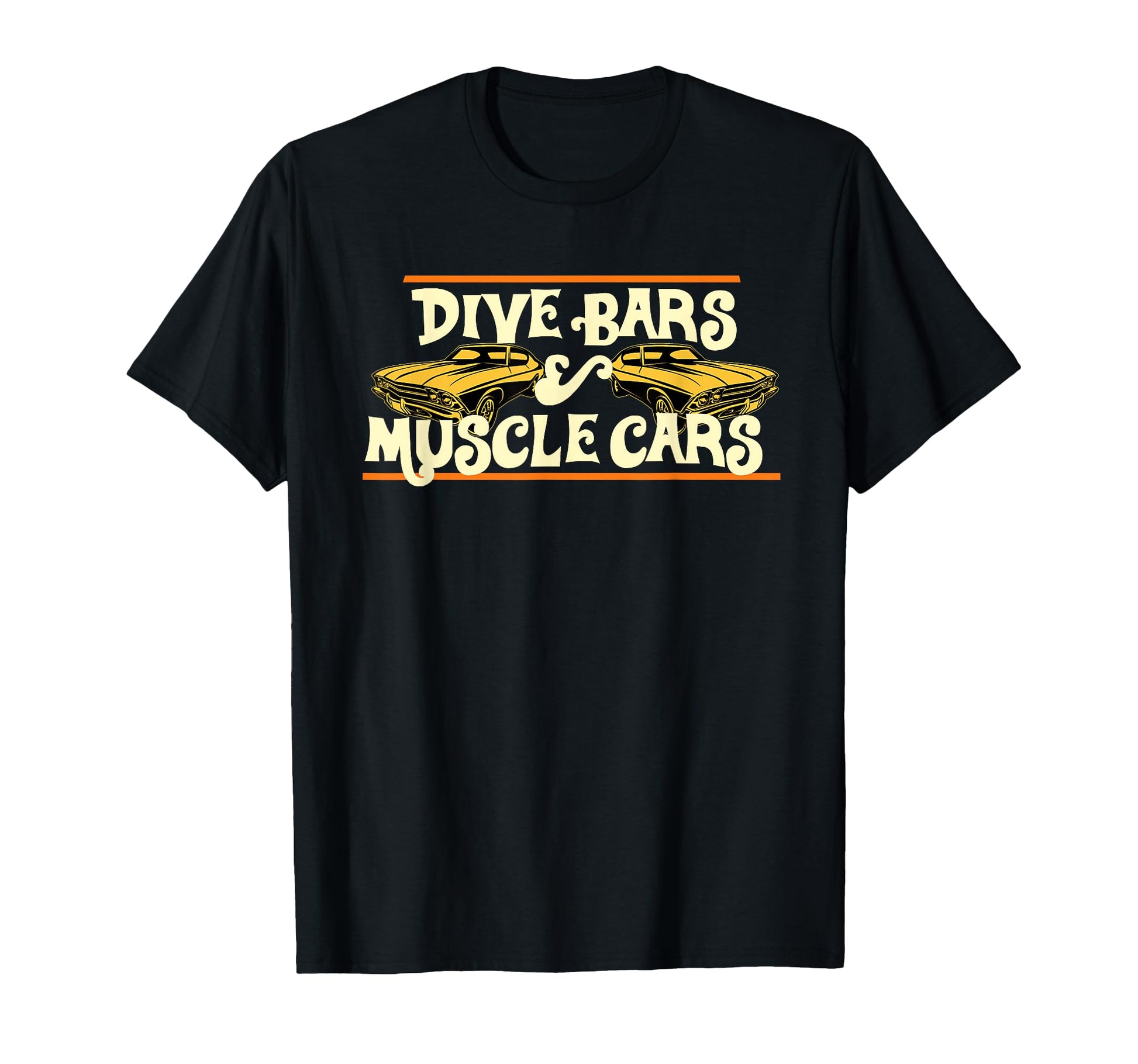 Dive Bars And Muscle Cars 70S Inspired T-Shirt - Minimalist Print Men Women - T-Shirt, Sweatshirt, Hoodie