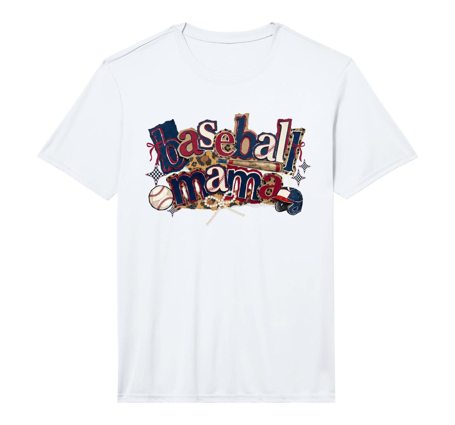 Baseball Mama Leopard Coquette Bow T-Shirt - Unique Graphic Unisex - T-Shirt, Sweatshirt, Hoodie