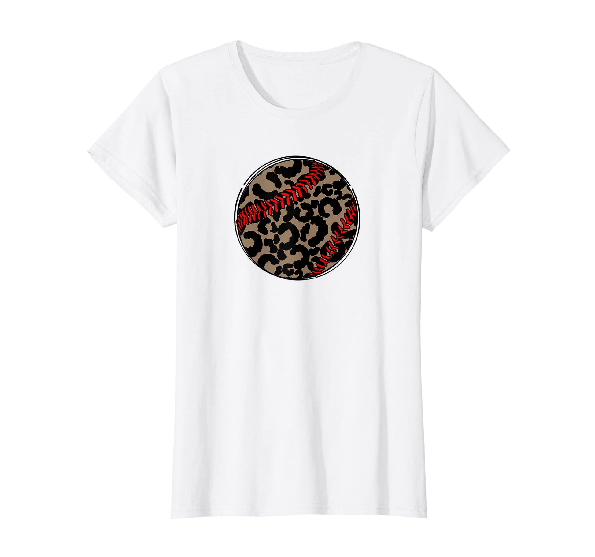 Womens Baseball Leopard T-Shirt - Casual Everyday Wear Men Women - T-Shirt, Sweatshirt, Hoodie
