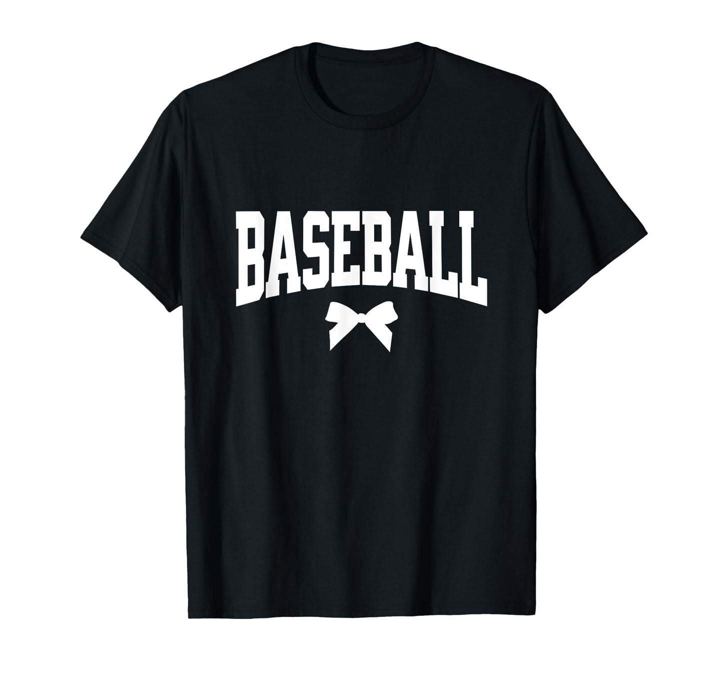 Baseball Bow Baseball Mom Coach Gift T-Shirt - Novelty Apparel Unisex - T-Shirt, Sweatshirt, Hoodie