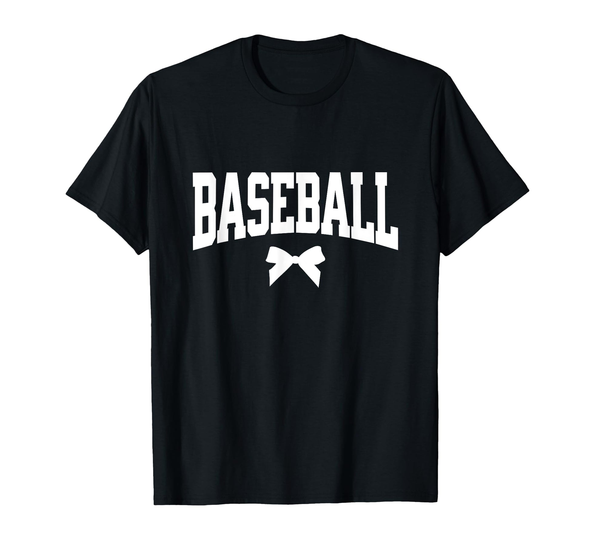 Baseball Bow Baseball Mom Coach Gift T-Shirt - Novelty Apparel Unisex - T-Shirt, Sweatshirt, Hoodie