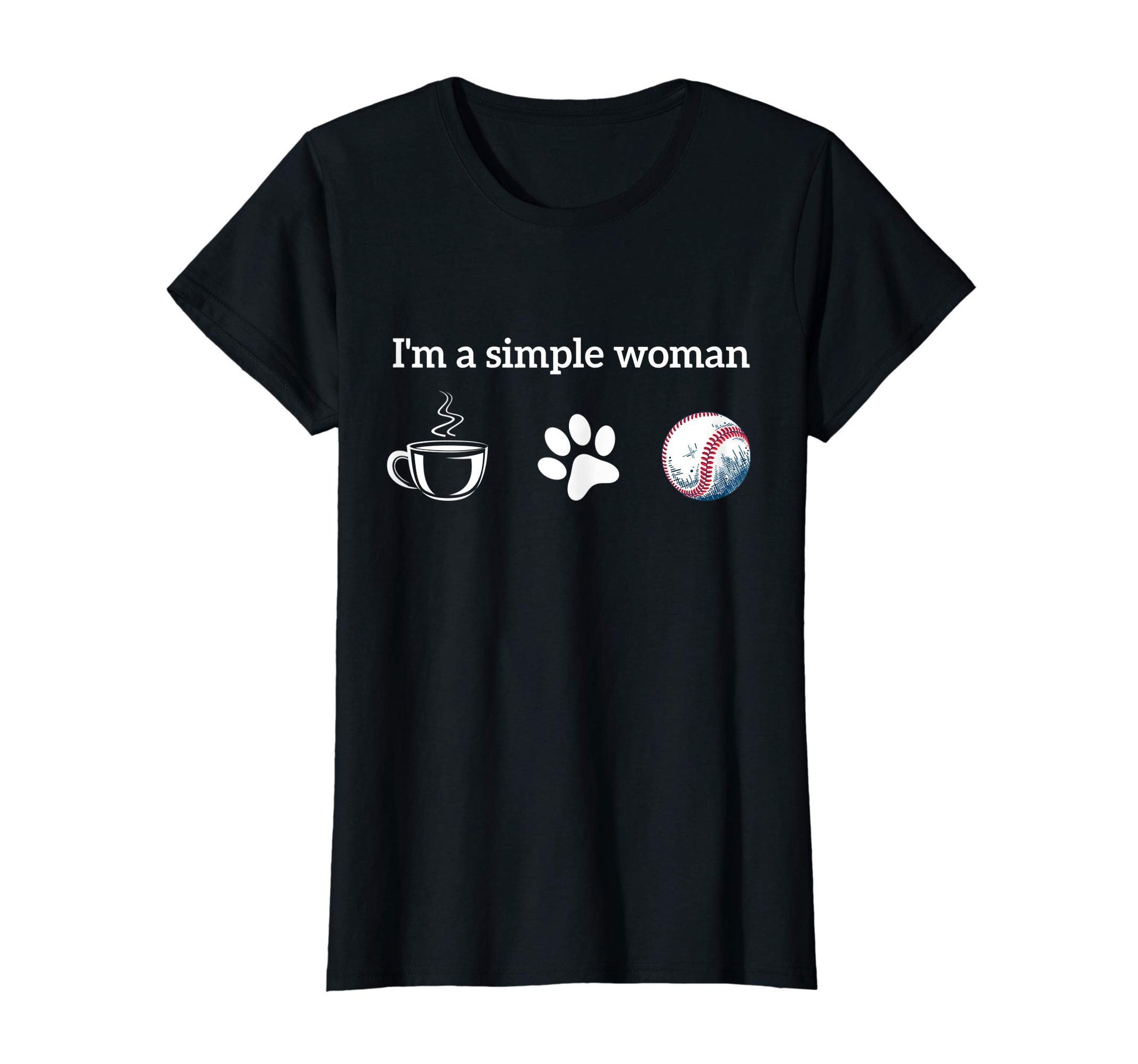 Womens Im Simple Loves Coffee Dog And T-Shirt - Graphic Print Unisex - T-Shirt, Sweatshirt, Hoodie