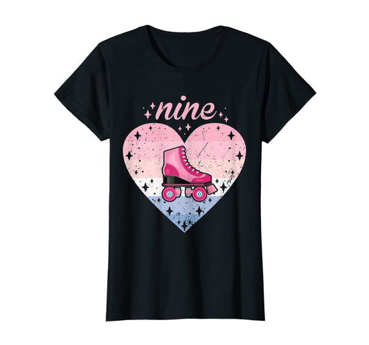 9 Year Old Roller Skating T-Shirt - Casual Everyday Wear Men Women - T-Shirt, Sweatshirt, Hoodie