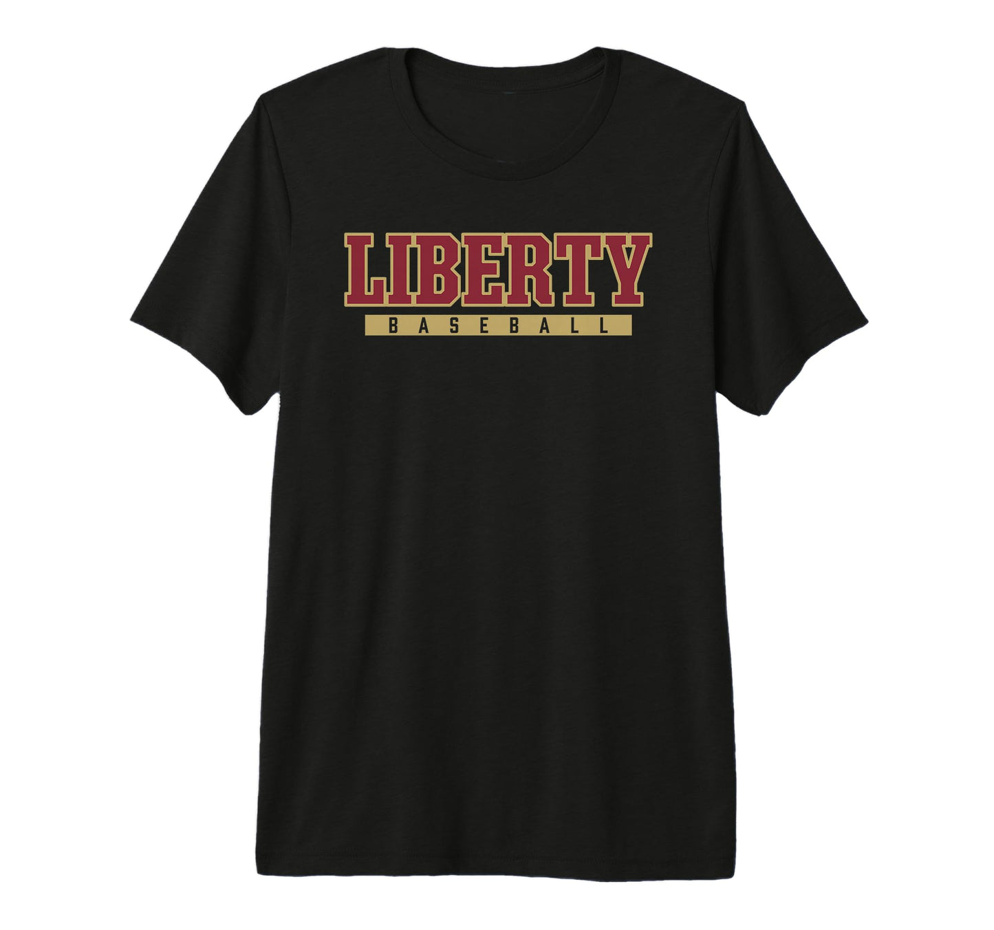 Liberty High School Baseball Tri Blend T-Shirt - Unique Graphic Men Women - T-Shirt, Sweatshirt, Hoodie