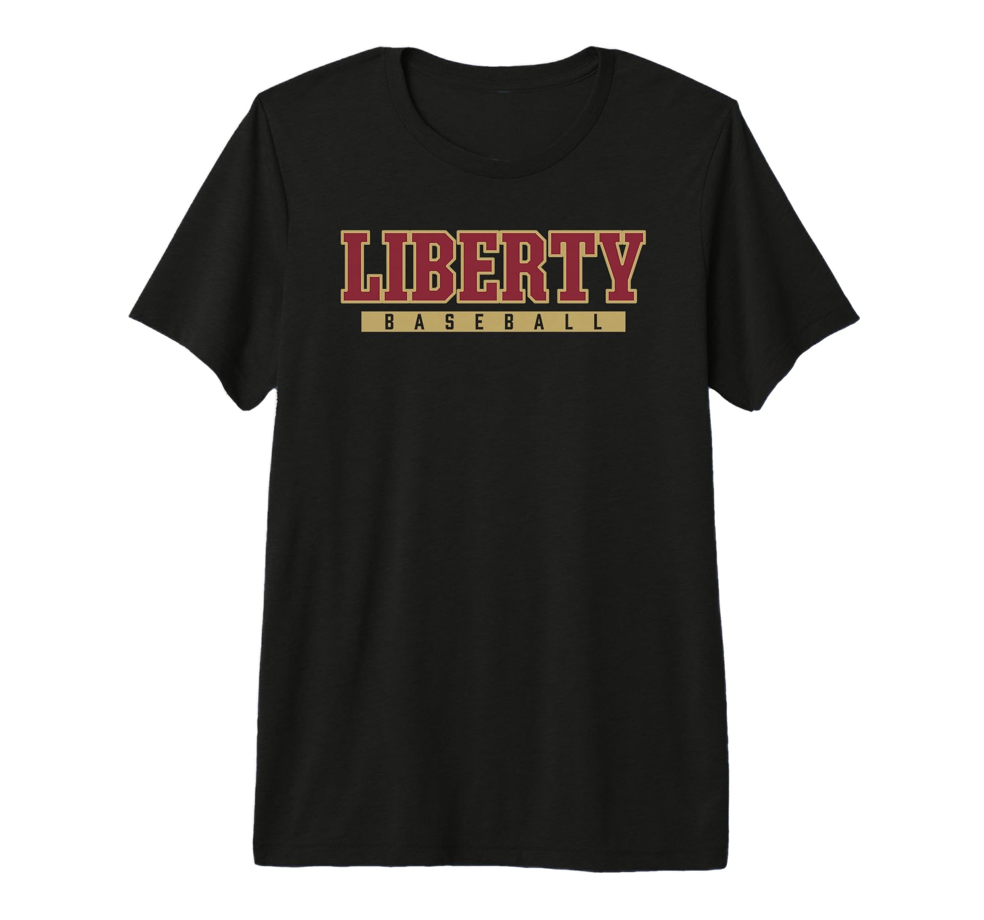 Liberty High School Baseball Tri Blend T-Shirt - Unique Graphic Men Women - T-Shirt, Sweatshirt, Hoodie