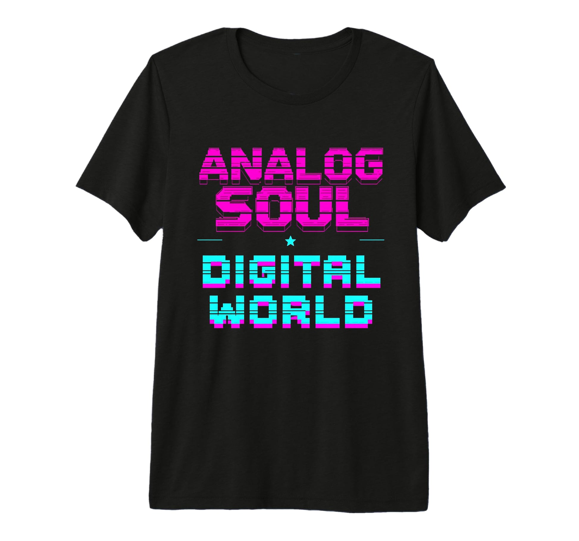 Analog Soul Digital World 90S Tech T-Shirt - Unique Graphic for Adults - T-Shirt, Sweatshirt, Hoodie
