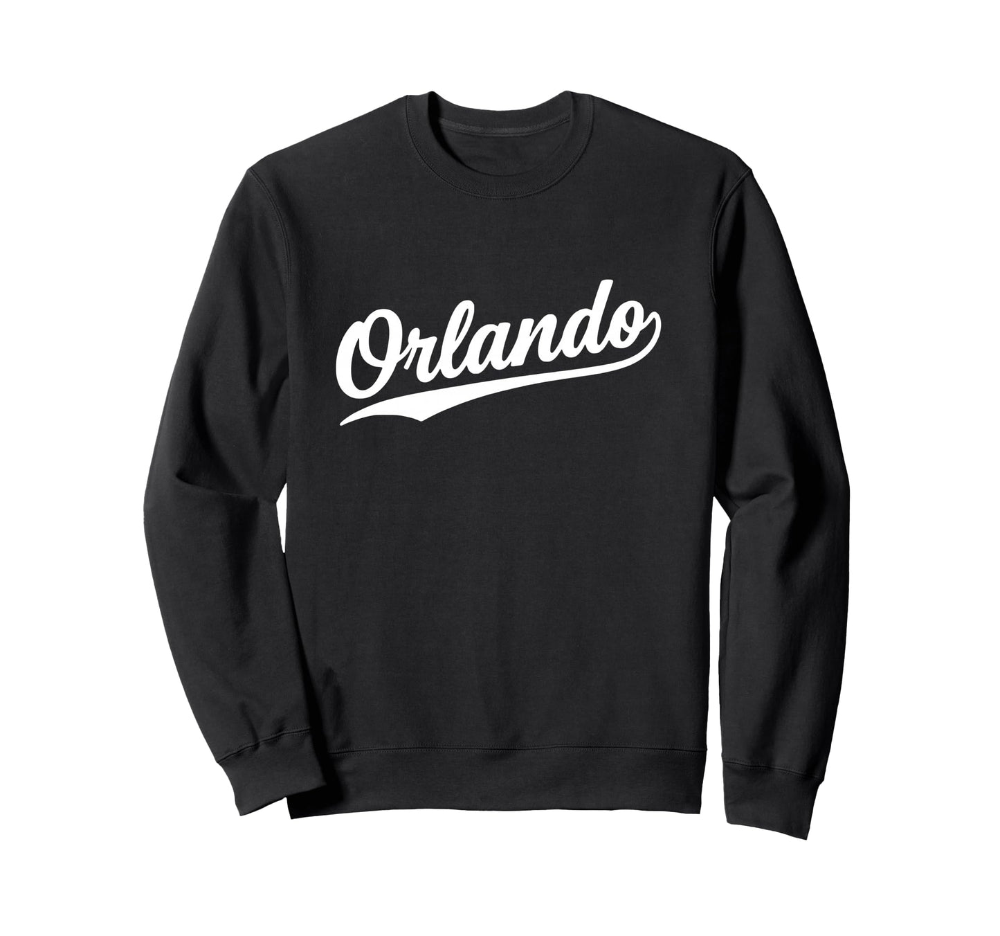 Orlando Florida Script 1970S White Sweatshirt - Novelty Apparel for Adults - T-Shirt, Sweatshirt, Hoodie