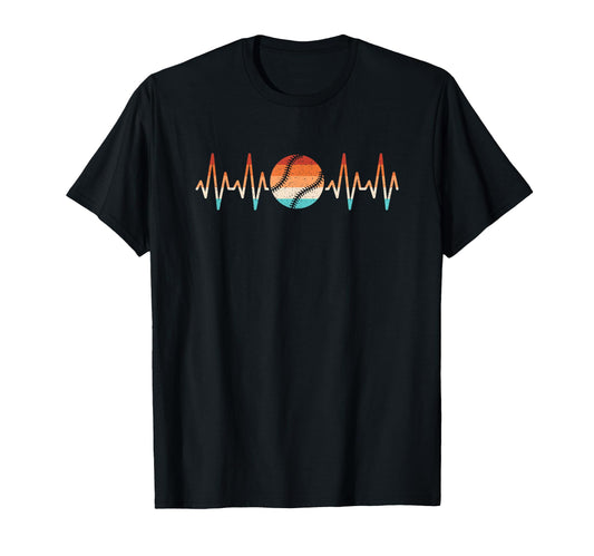 Baseball Heartbeat Baseball Player T-Shirt - Trendy Graphic for Adults - T-Shirt, Sweatshirt, Hoodie