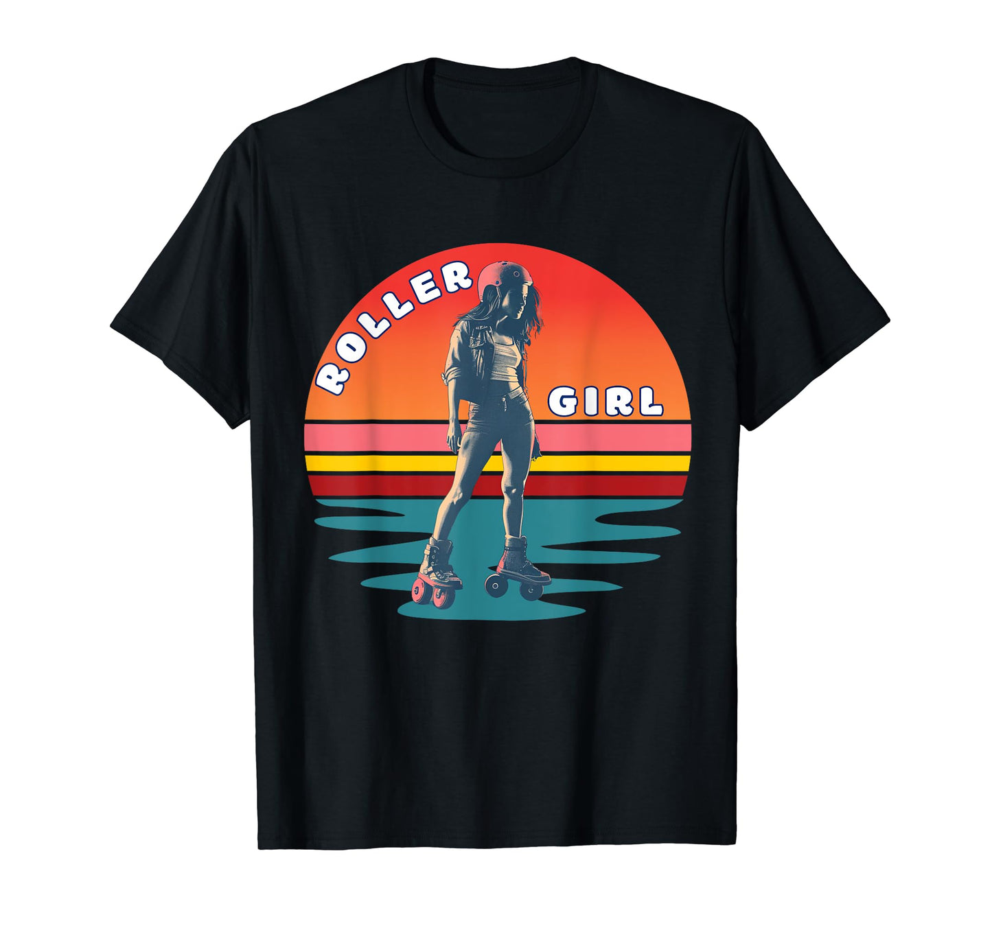 Roller Skater Skating 70S 80S Skates T-Shirt - Aesthetic Graphic for Adults - T-Shirt, Sweatshirt, Hoodie