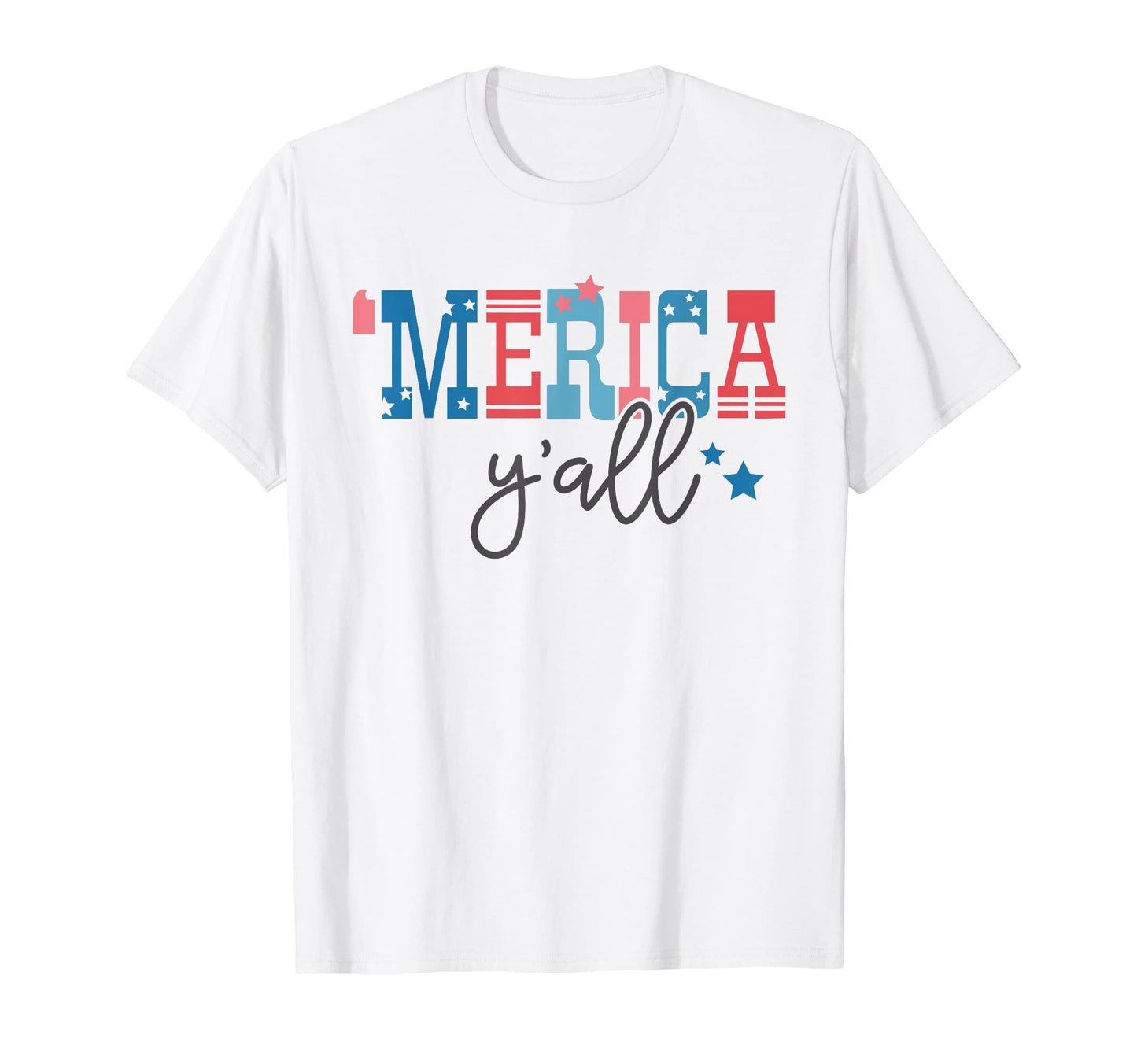4Th July Merica Yall Cowboy Western T-Shirt - Graphic Print for Adults - T-Shirt, Sweatshirt, Hoodie
