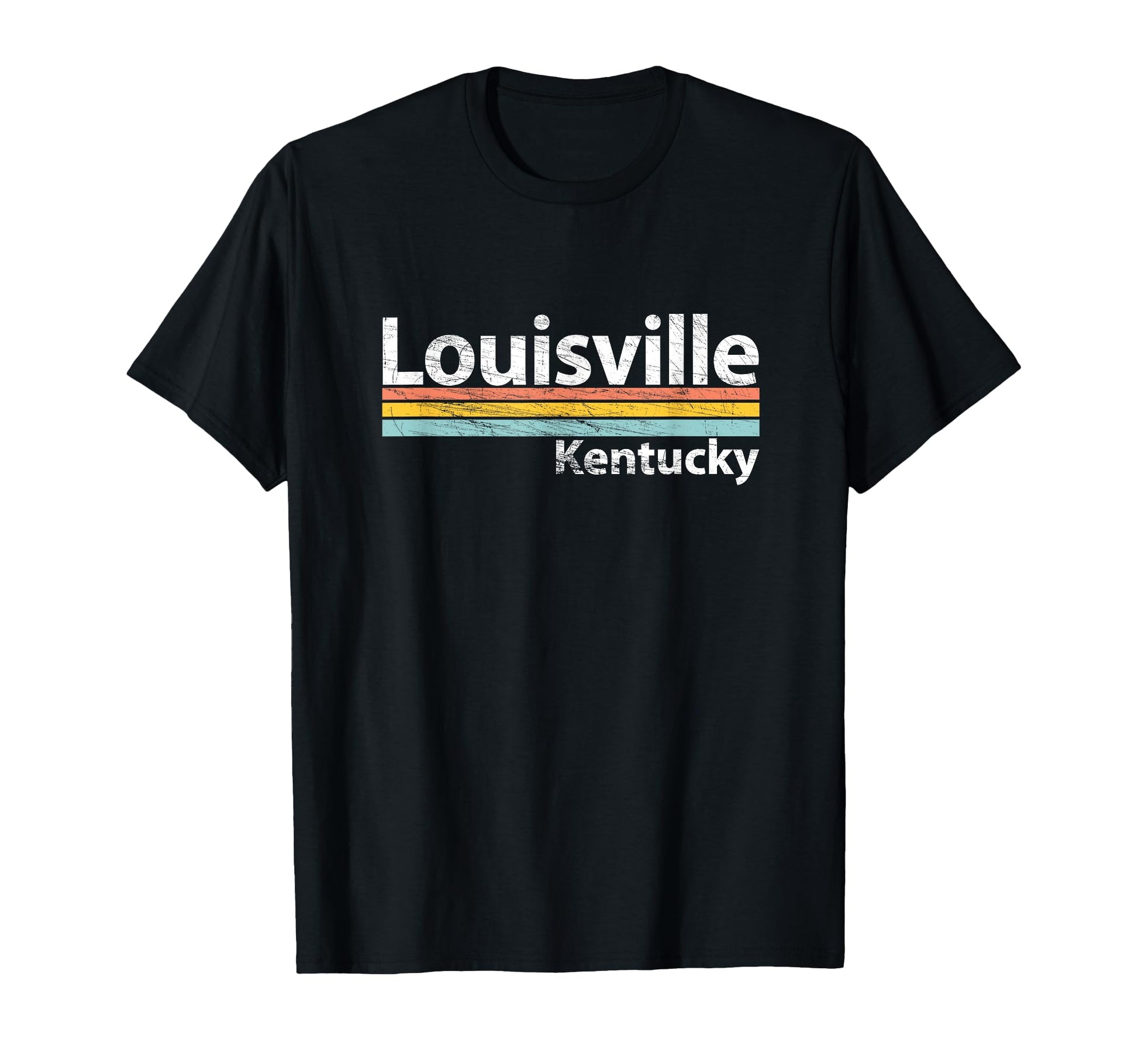 Louisville Kentucky Worn Stripes T-Shirt - Unique Graphic Unisex - T-Shirt, Sweatshirt, Hoodie
