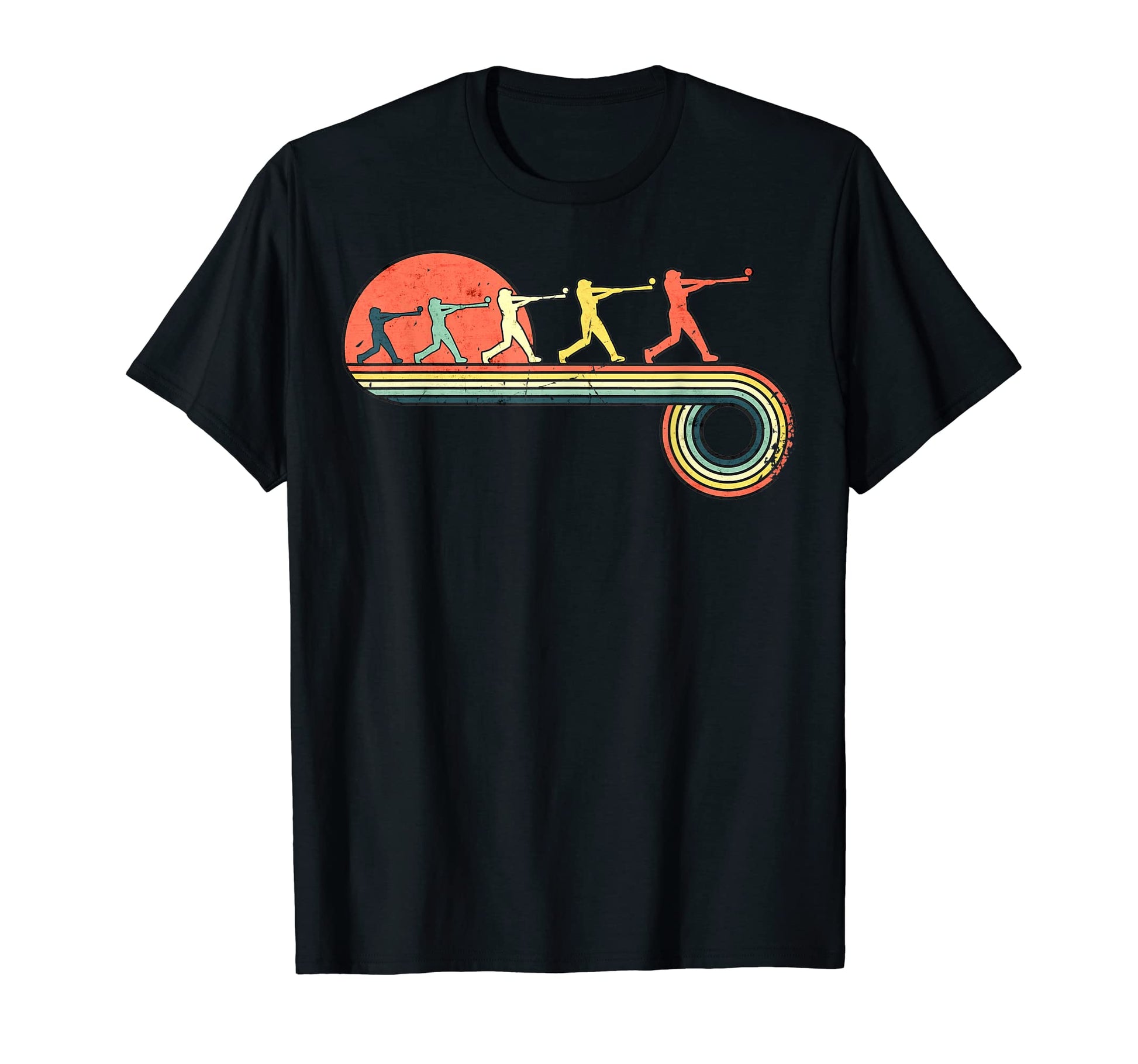 Baseball Player Homerun Hit Sunset T-Shirt - Fun Novelty Design Men Women - T-Shirt, Sweatshirt, Hoodie
