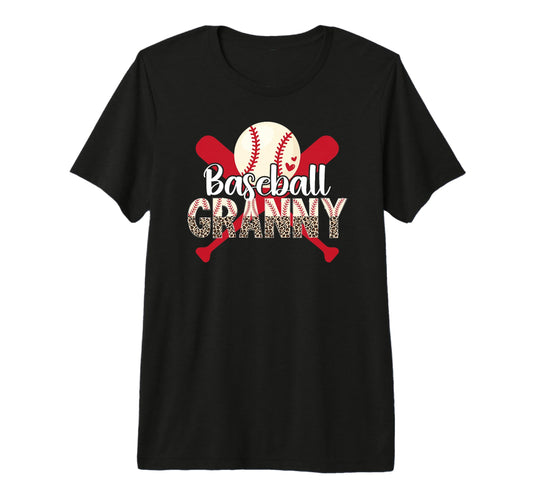 Baseball Granny Leopard Granny T-Shirt - Minimalist Print for Adults - T-Shirt, Sweatshirt, Hoodie