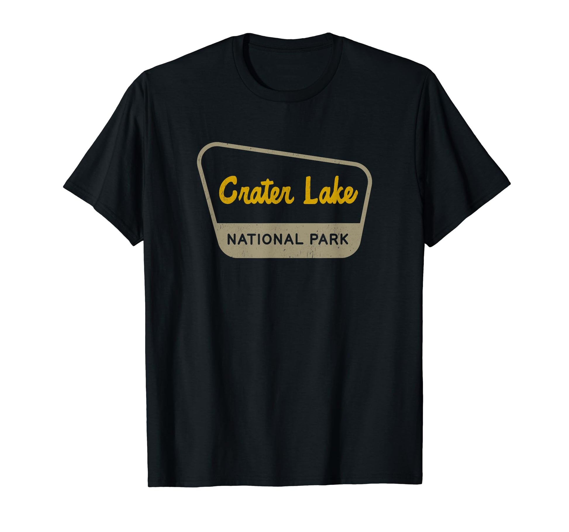 Crater Lake National Park Two Tone Sign T-Shirt - Unique Graphic Men Women - T-Shirt, Sweatshirt, Hoodie