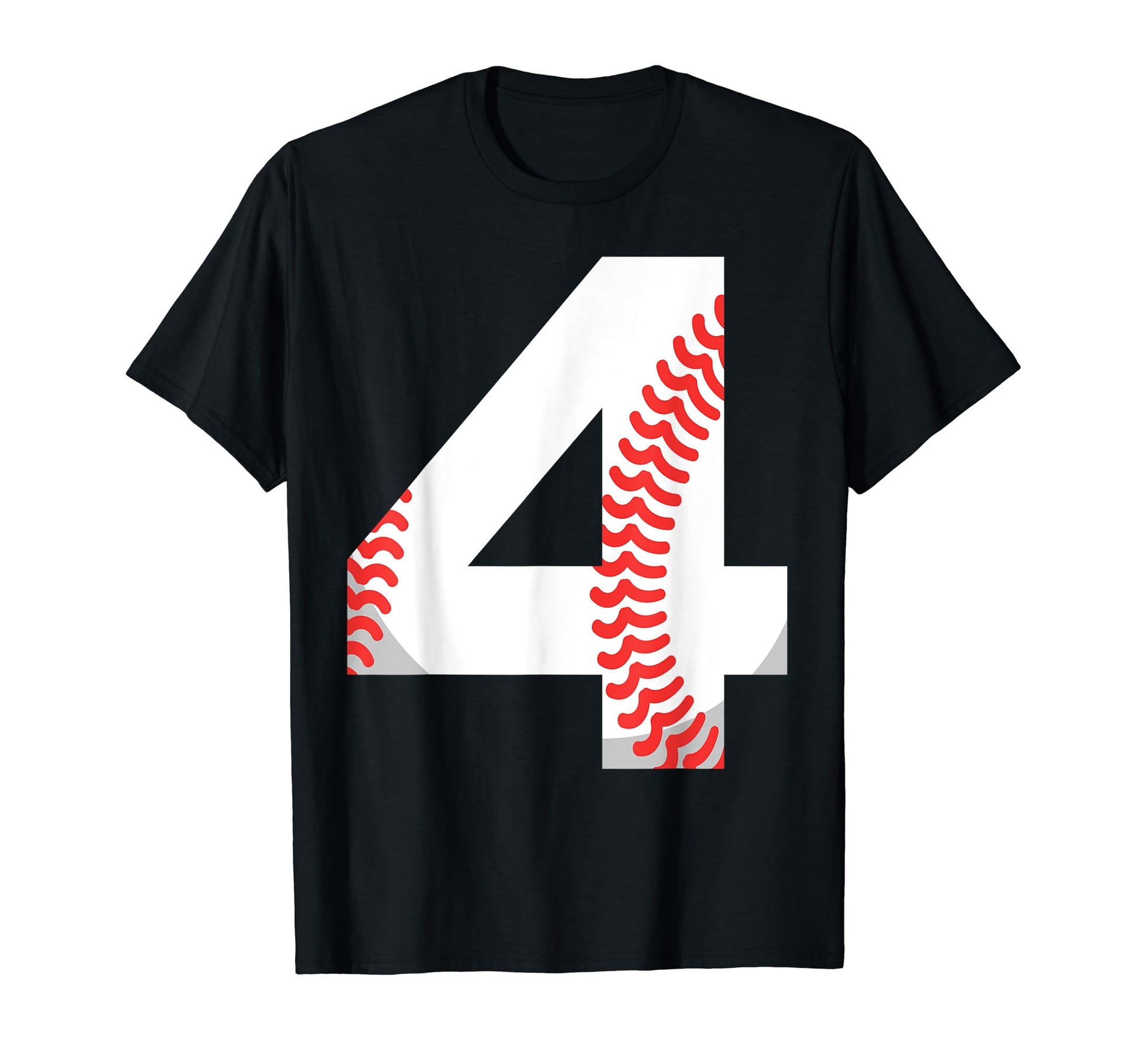 Fourth Birthday 4Th Baseball Number 4 T-Shirt - Custom Art Print Men Women - T-Shirt, Sweatshirt, Hoodie